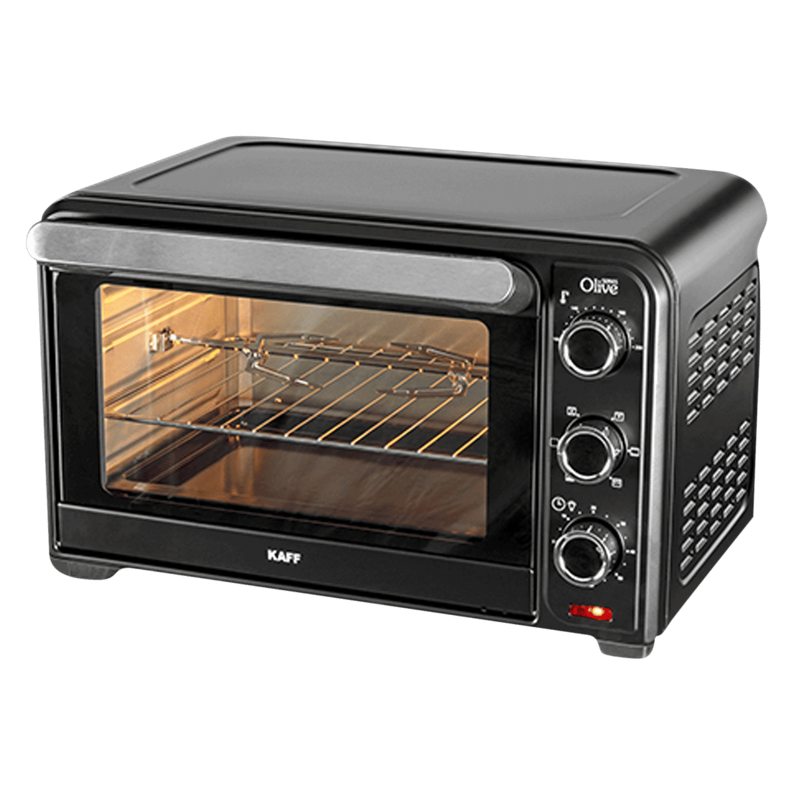 KAFF Series Olive 30L Oven Toaster Grill with Motorized Rotisserie (Black)_6