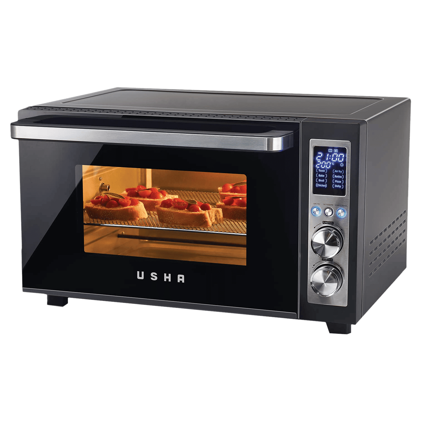 USHA Calypso 30L Oven Toaster Grill with Motorized Rotisserie (OTGW30DRC, Black)_5