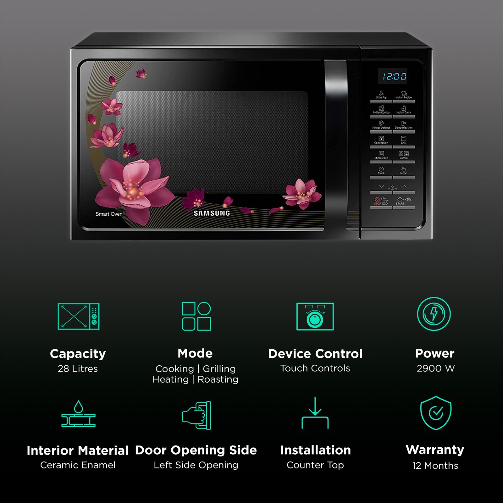 SAMSUNG 28L Convection Microwave Oven with Slim Fry Technology (Black) SAMSUNG 28L Convection Microwave Oven with Slim Fry Technology (Black)_3