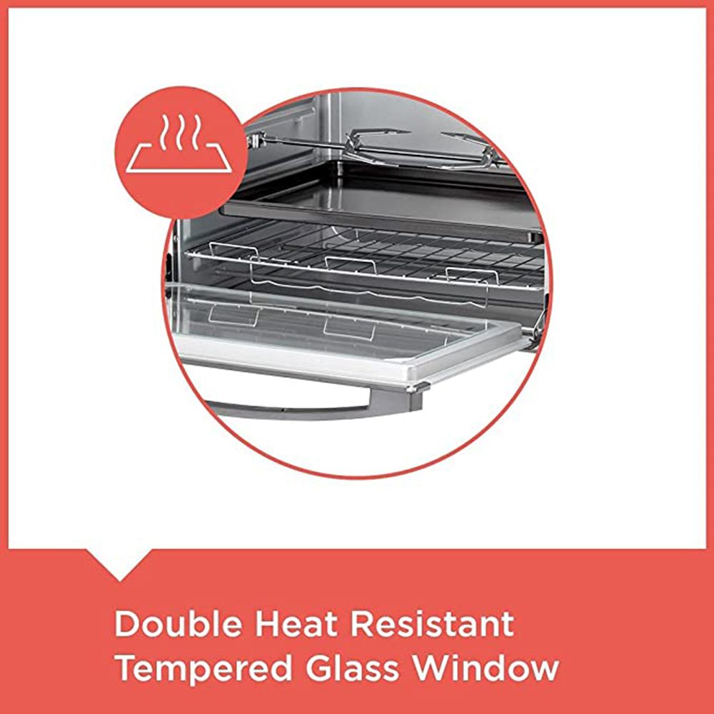 BLACK+DECKER 60L Oven Toaster Grill with Rotisserie & Convection Function (Silver/Grey)_6