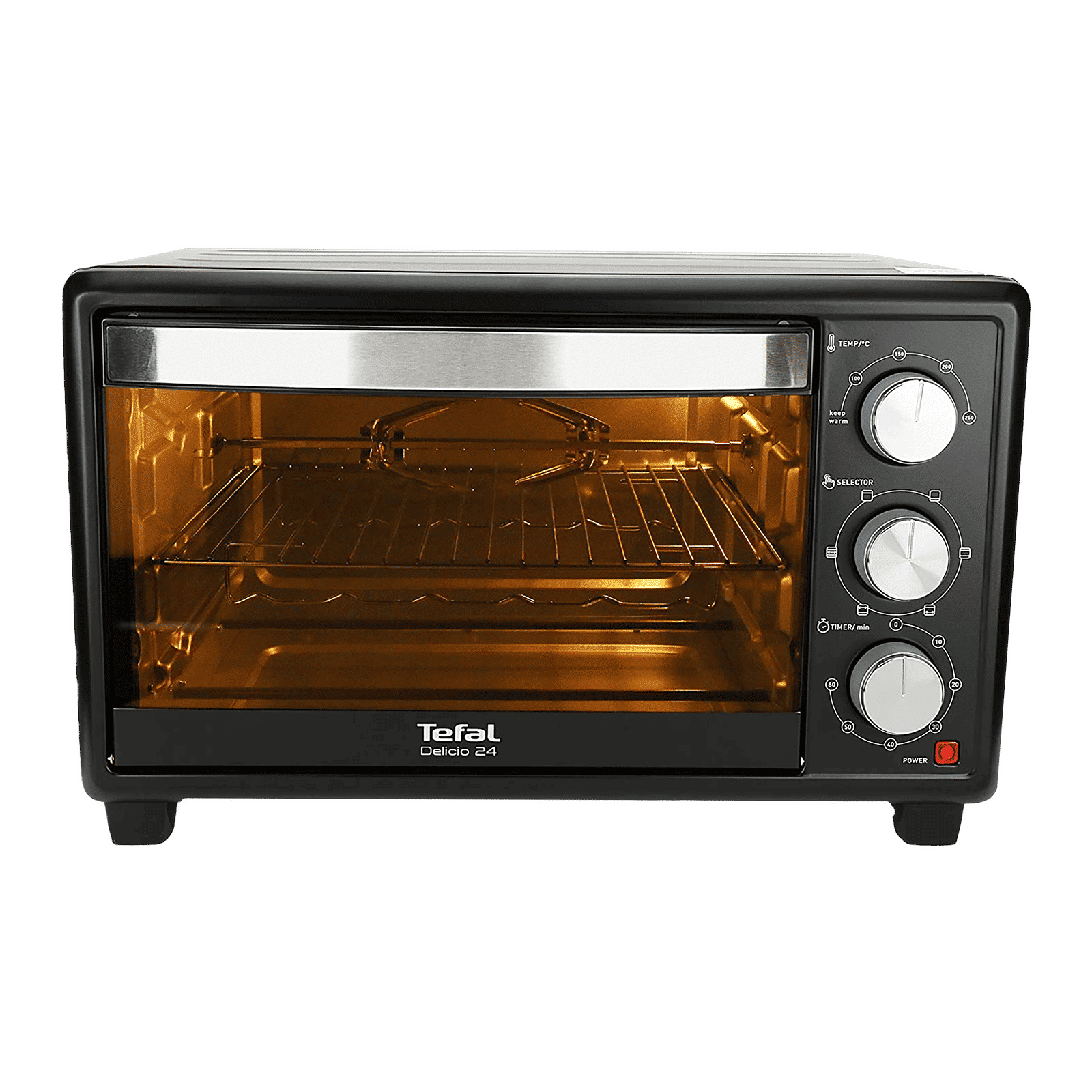 Tefal Delicio 24L Oven Toaster Grill with Motorized Rotisserie (Black/Silver)_1