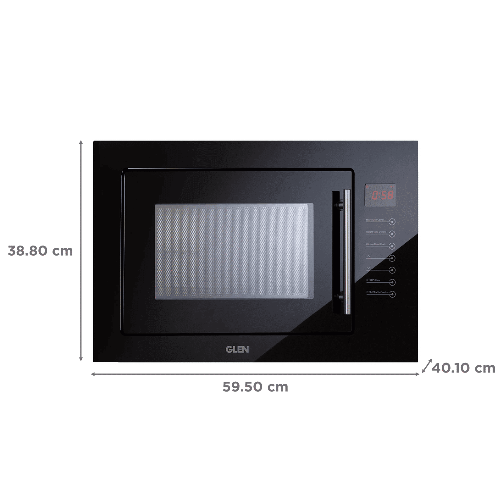 GLEN 25L Built-in Microwave with 8 Autocook Menus (MO-675, Black) GLEN 25L Built-in Microwave with 8 Autocook Menus (MO-675, Black)_2