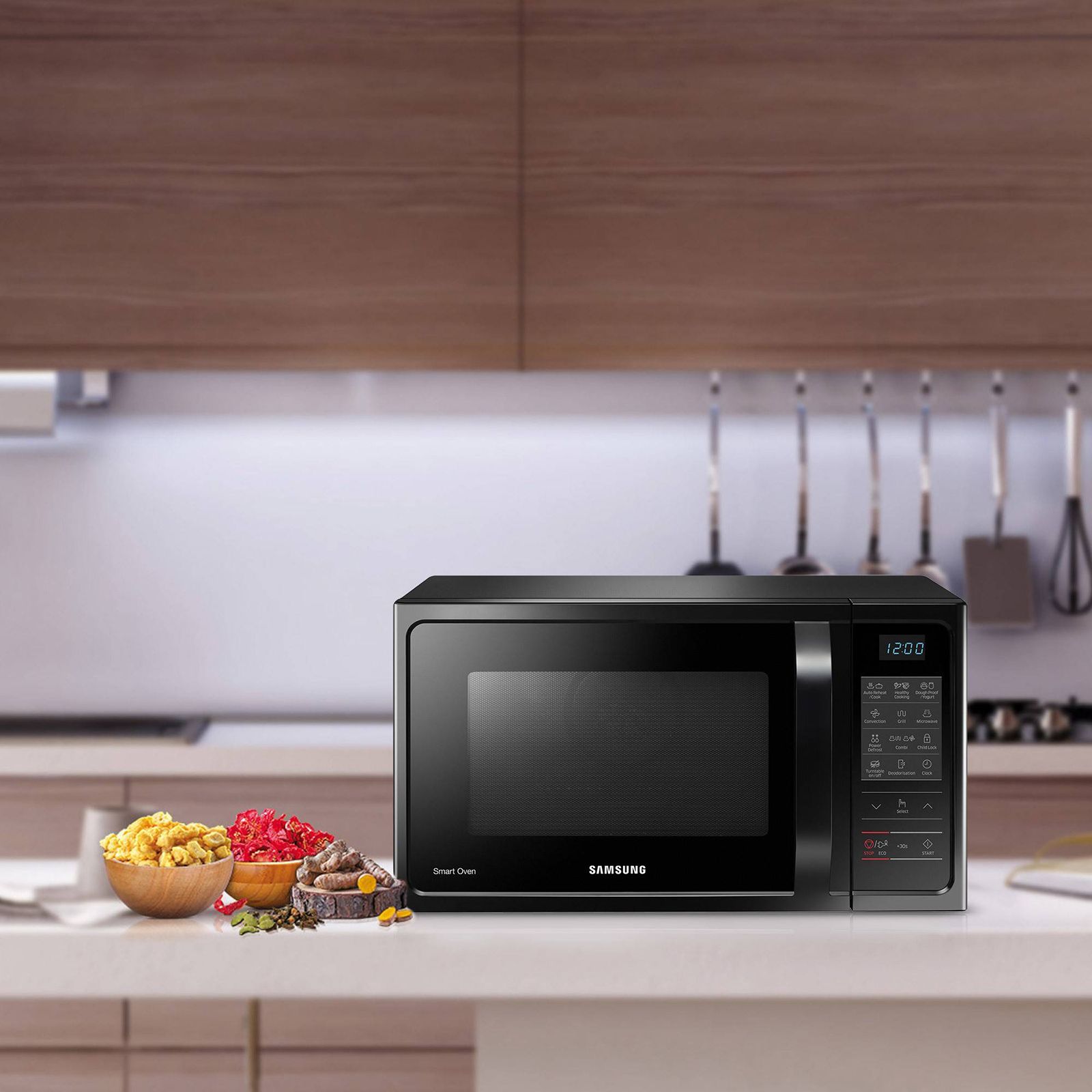 SAMSUNG 28L Convection Microwave Oven with Quartz Convection Heater (Black)_11