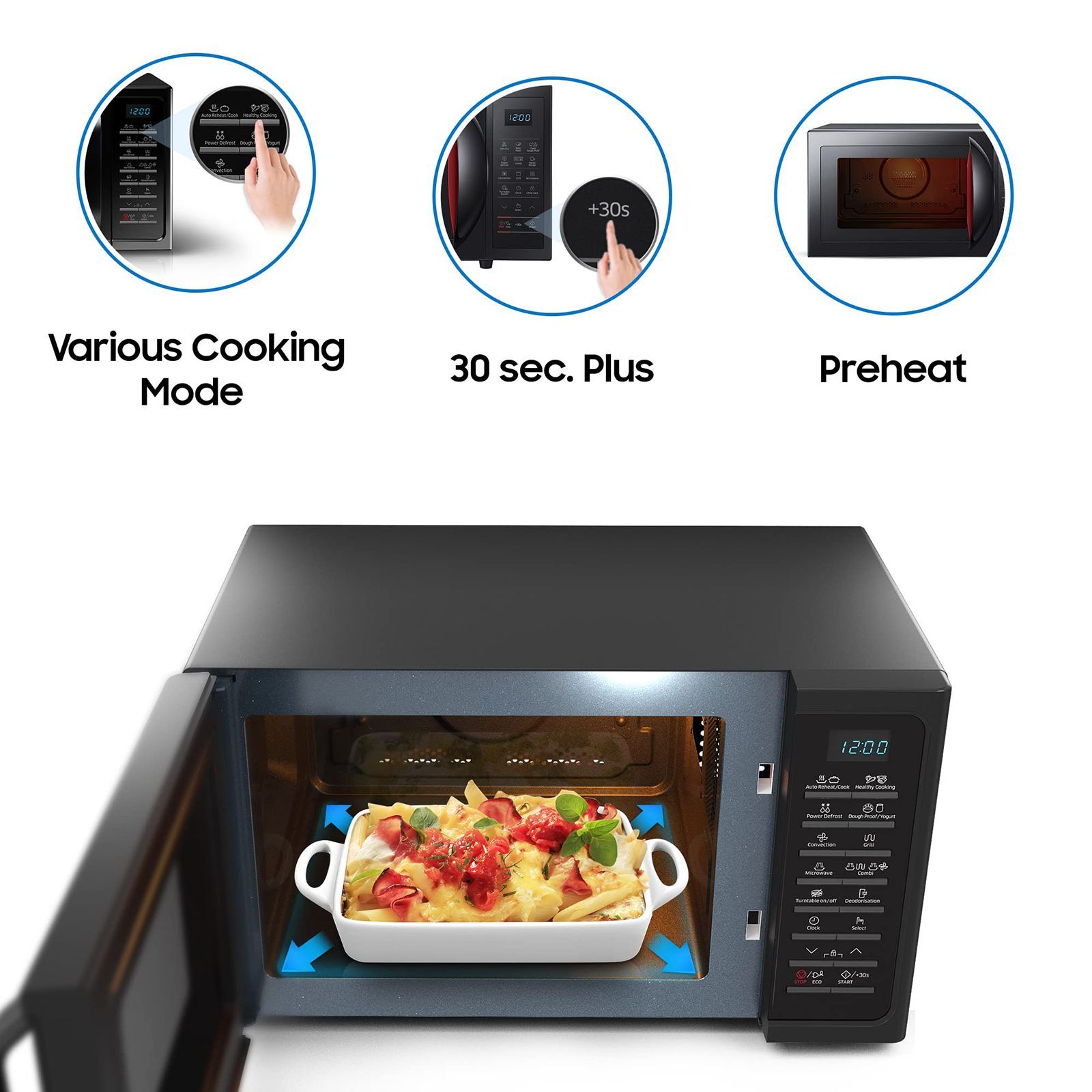 SAMSUNG 28L Convection Microwave Oven with Quartz Convection Heater (Black)_13