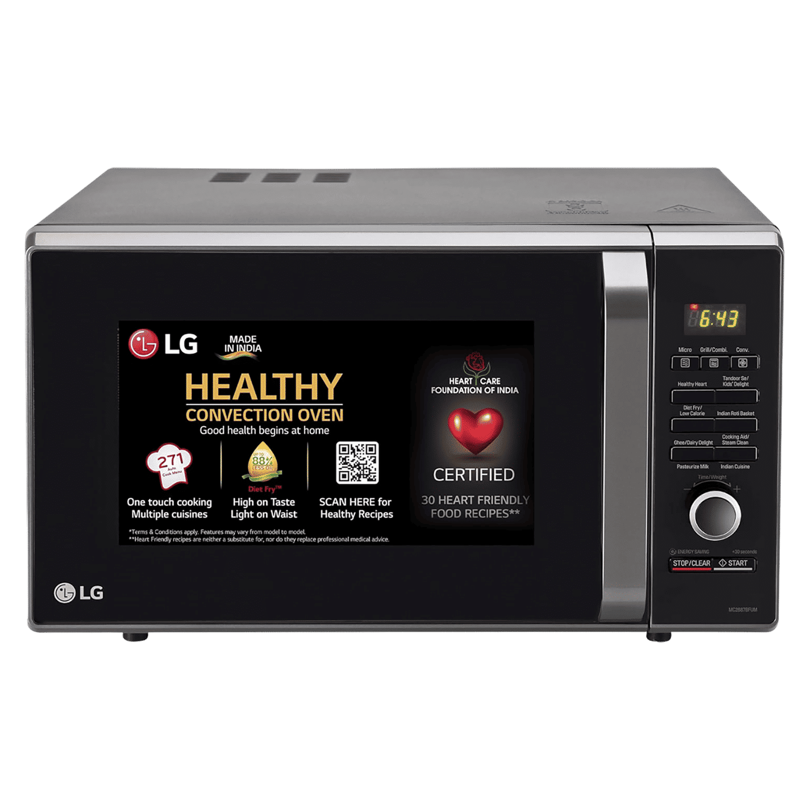 LG 28L Convection Microwave Oven with Intellowave Technology (MC2887BFUM, Black) LG 28L Convection Microwave Oven with Intellowave Technology (MC2887BFUM, Black)_1