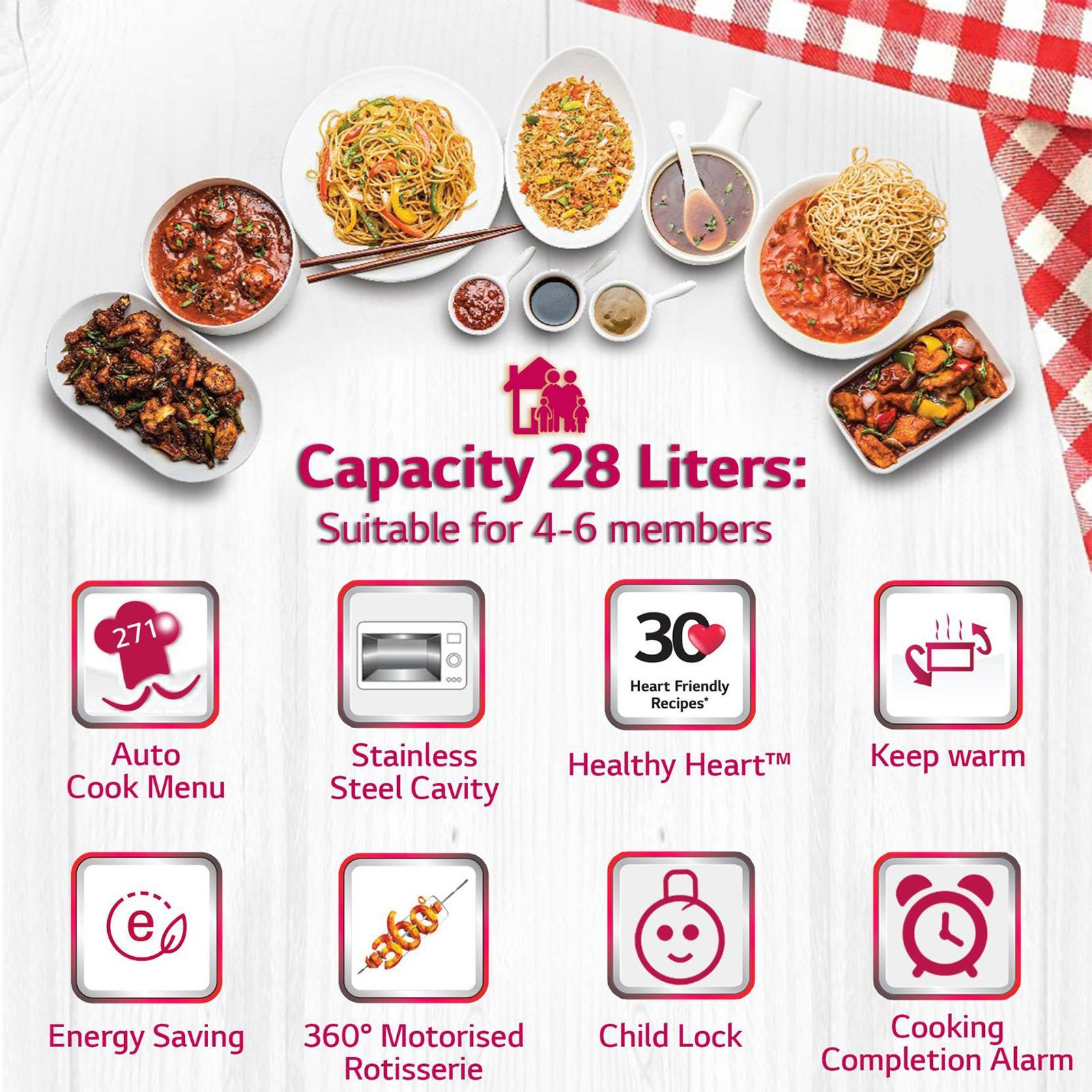 LG 28L Convection Microwave Oven with Intellowave Technology (MC2887BFUM, Black) LG 28L Convection Microwave Oven with Intellowave Technology (MC2887BFUM, Black)_14