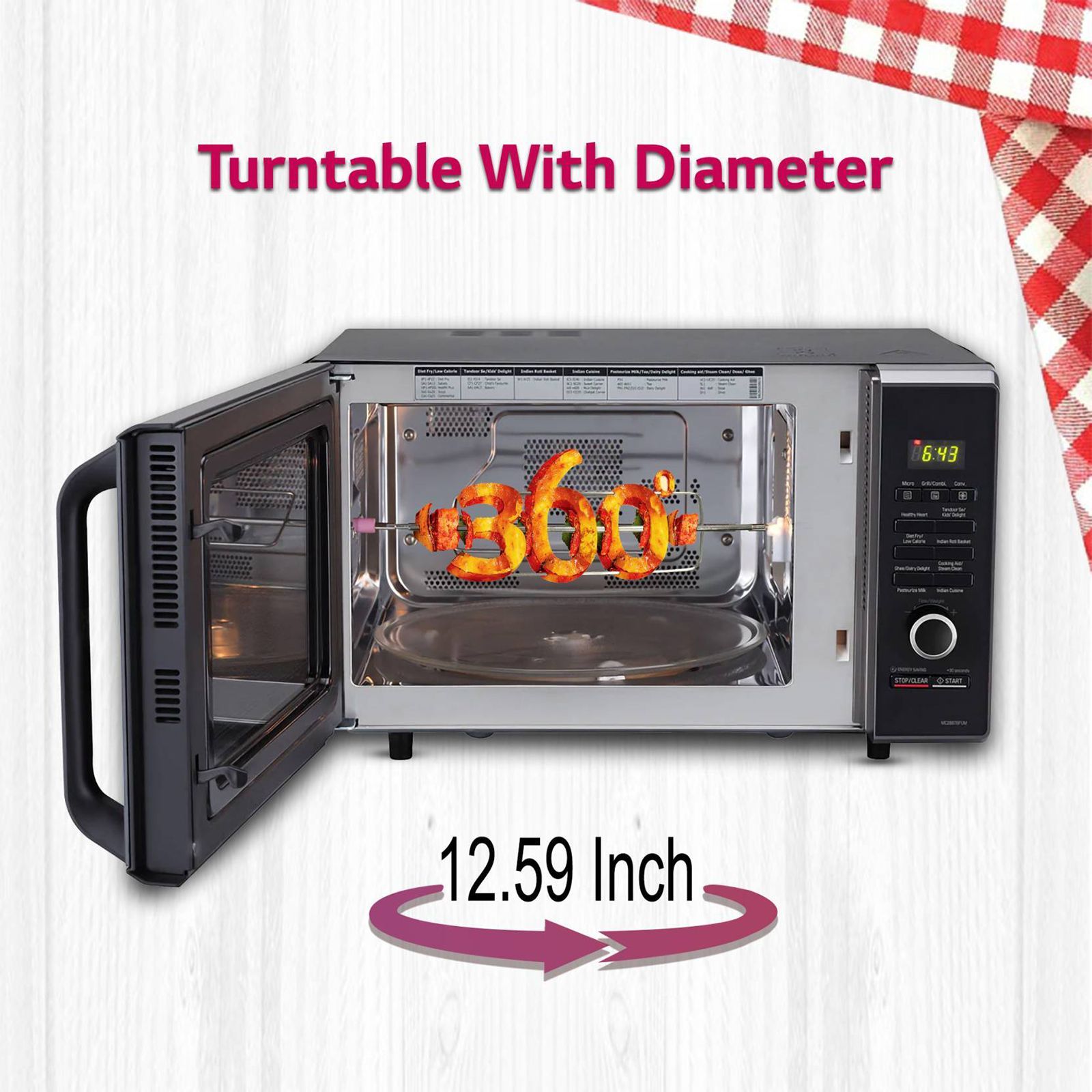 LG 28L Convection Microwave Oven with Intellowave Technology (MC2887BFUM, Black) LG 28L Convection Microwave Oven with Intellowave Technology (MC2887BFUM, Black)_16