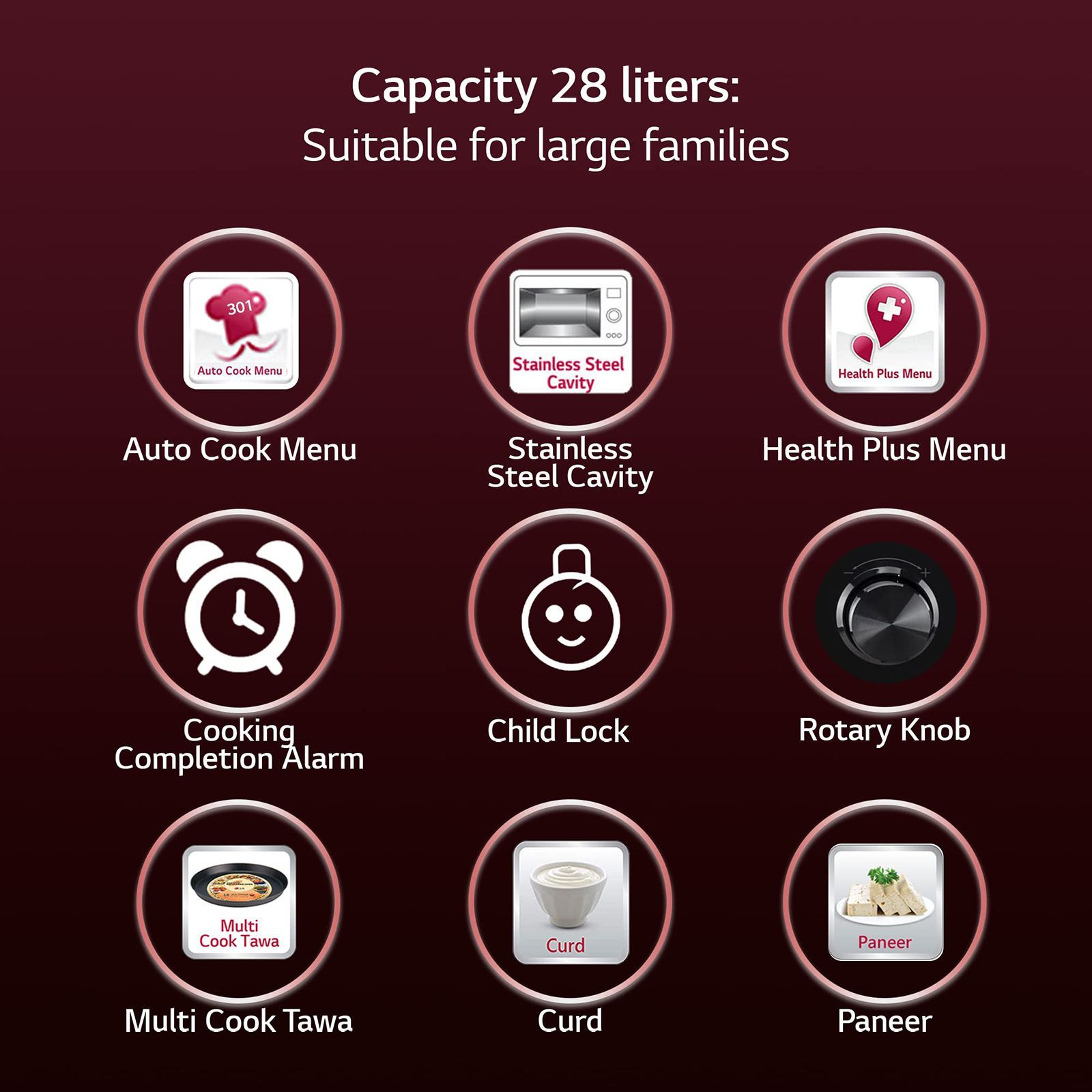 LG 28L All-in-One Microwave Oven with Charcoal Technology (Black)_10