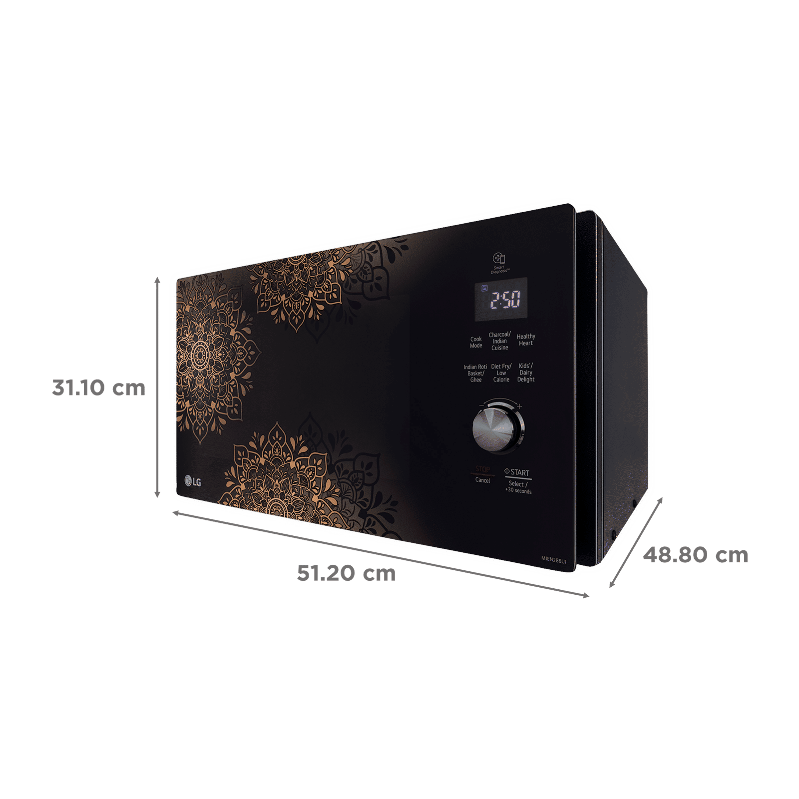 LG 28L All-in-One Microwave Oven with Charcoal Technology (Black)_2