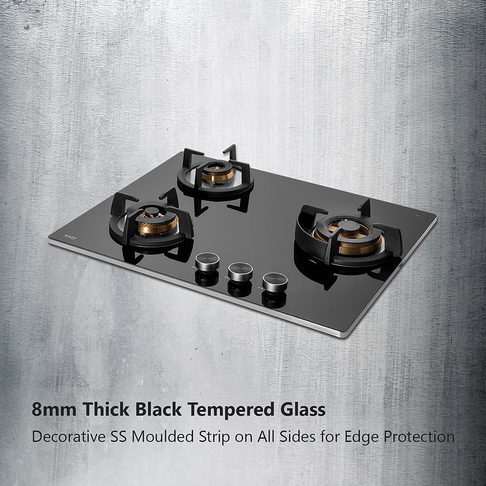 KAFF Bellini Tempered Glass Top 3 Burner Automatic Electric Hob (Flame Failure Device, Black)_19