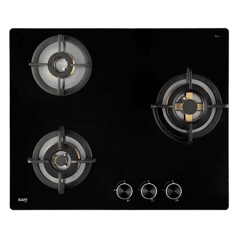 KAFF Bellini Tempered Glass Top 3 Burner Automatic Electric Hob (Flame Failure Device, Black)_6
