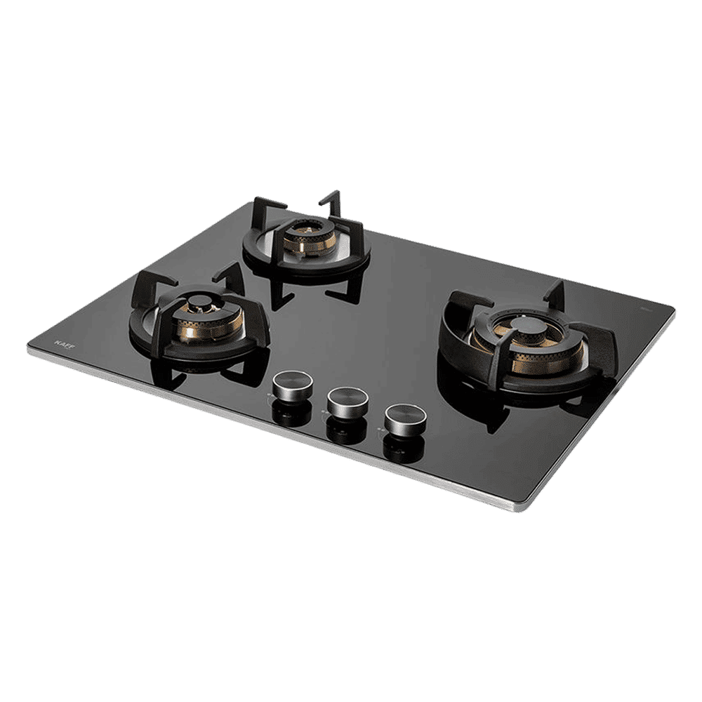 KAFF Bellini Tempered Glass Top 3 Burner Automatic Electric Hob (Flame Failure Device, Black)_8