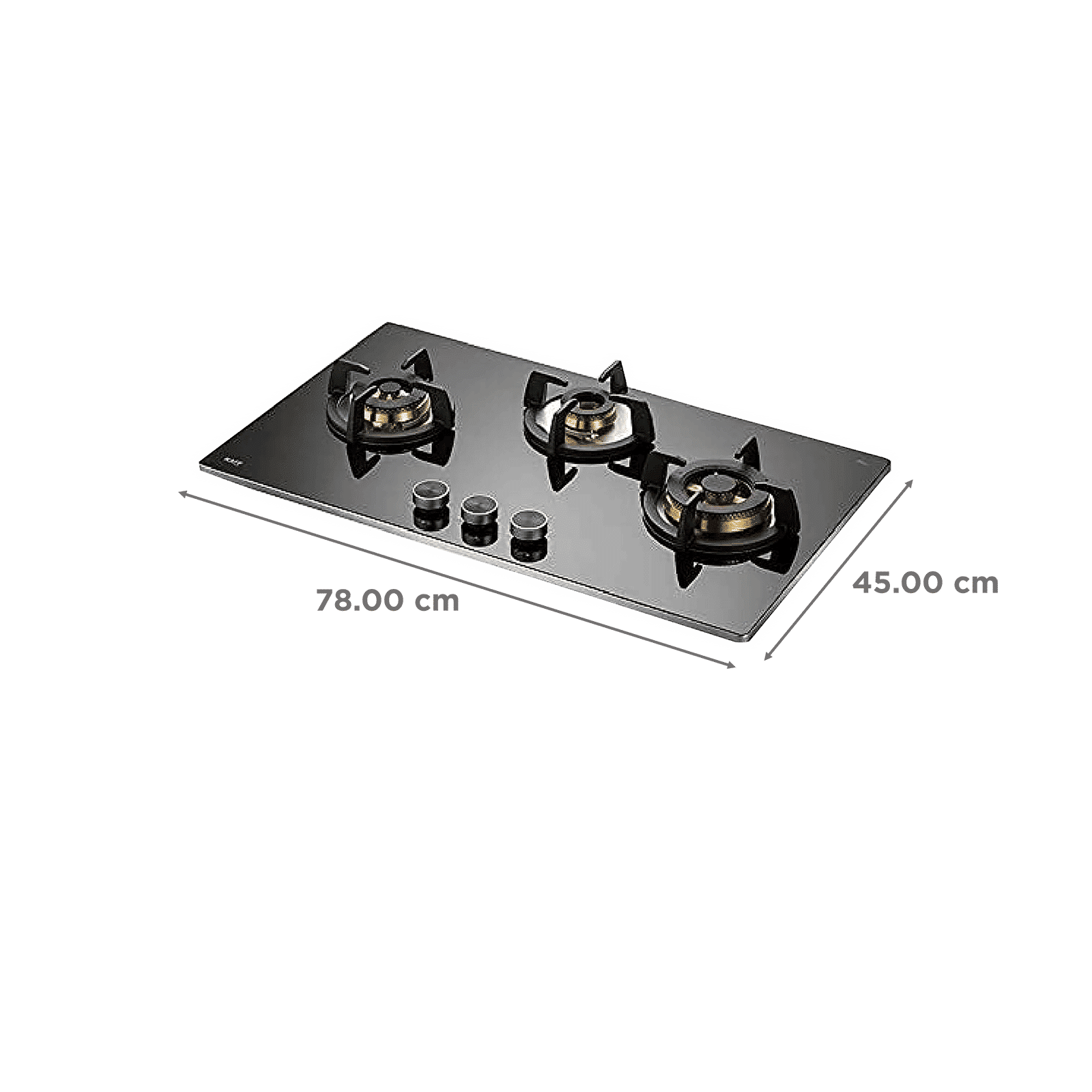 KAFF Bellini Tempered Glass Top 3 Burner Automatic Electric Hob (Flame Failure Device, Black)_2