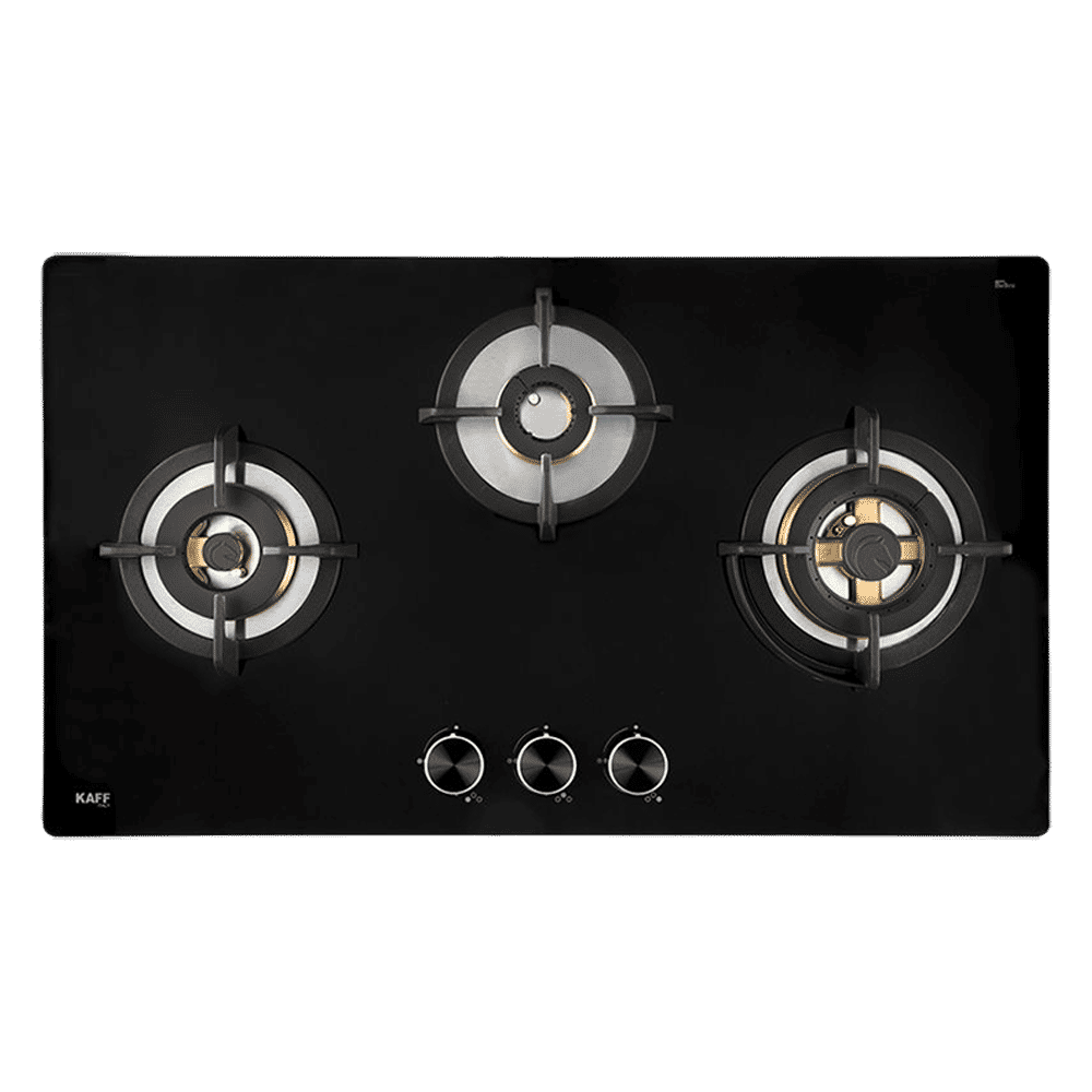 KAFF Bellini Tempered Glass Top 3 Burner Automatic Electric Hob (Flame Failure Device, Black)_6