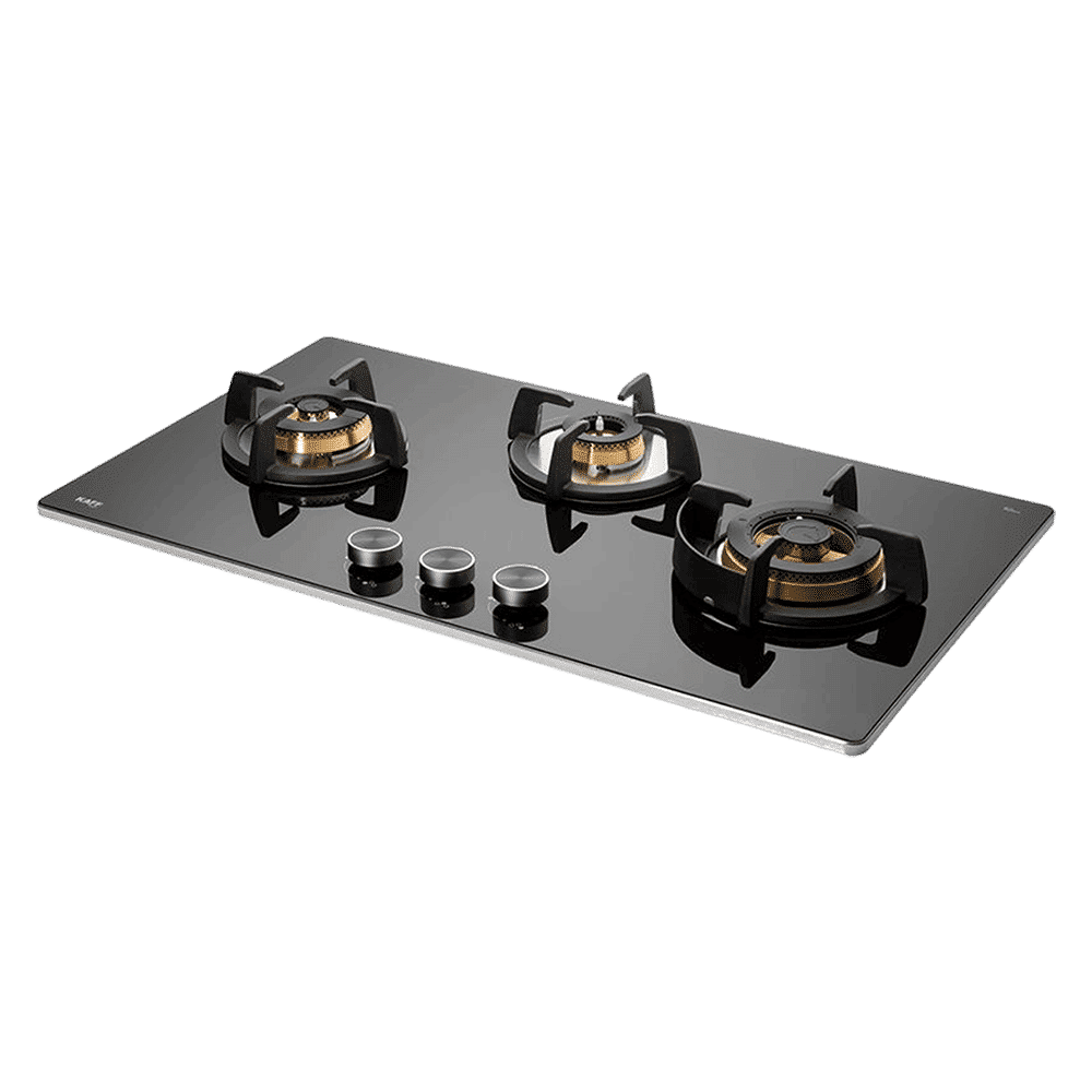 KAFF Bellini Tempered Glass Top 3 Burner Automatic Electric Hob (Flame Failure Device, Black)_8