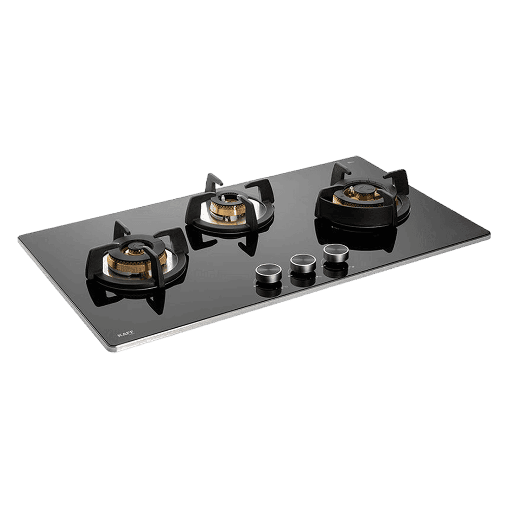 KAFF Bellini Tempered Glass Top 3 Burner Automatic Electric Hob (Flame Failure Device, Black)_9