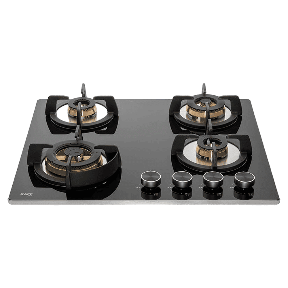 KAFF BLH-F 604 Tempered Glass Top 4 Burner Automatic Electric Hob (Flame Failure Device, Black)_1