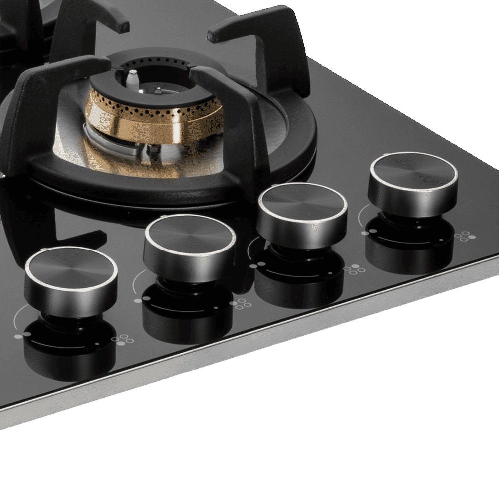 KAFF BLH-F 604 Tempered Glass Top 4 Burner Automatic Electric Hob (Flame Failure Device, Black)_5