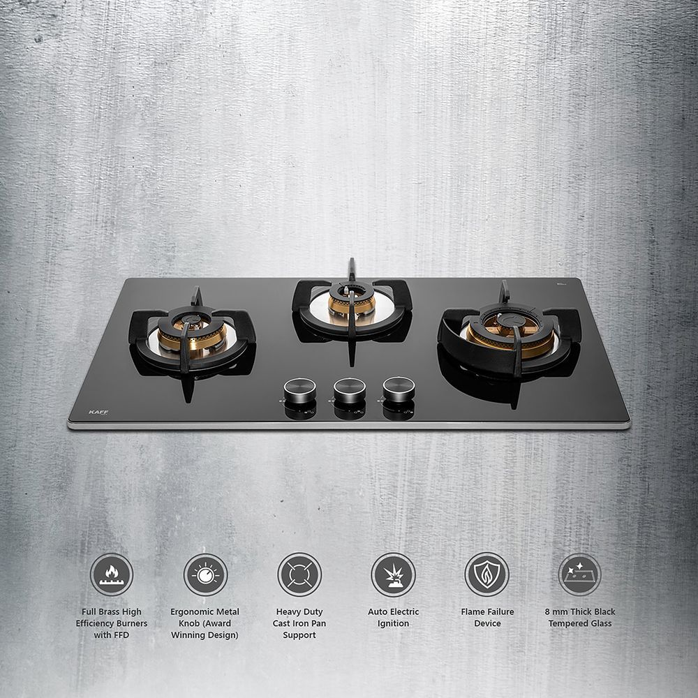 KAFF BLH-F 783X Tempered Glass Top 3 Burner Automatic Electric Hob (Flame Failure Device, Black)_20