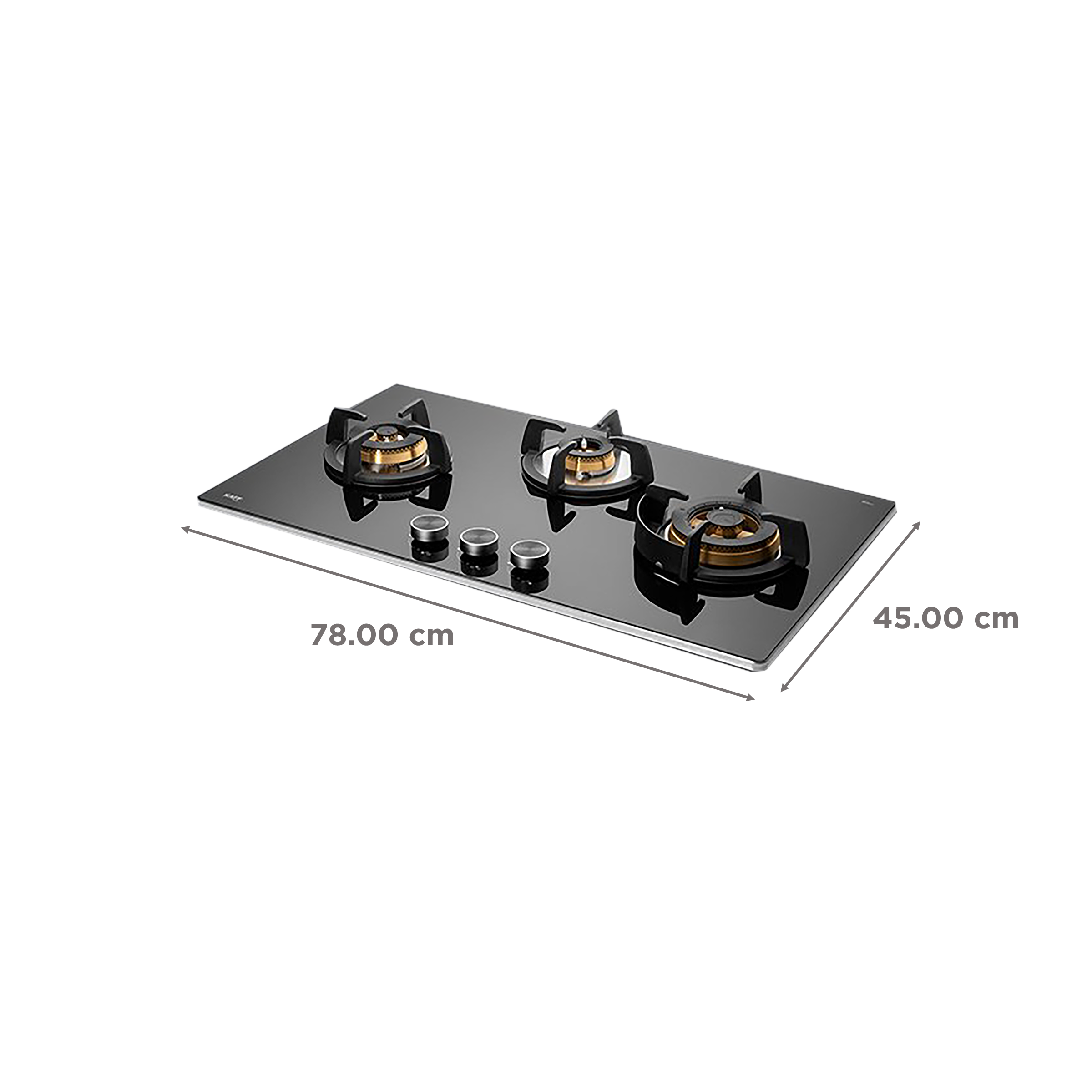 KAFF BLH-F 783X Tempered Glass Top 3 Burner Automatic Electric Hob (Flame Failure Device, Black)_2