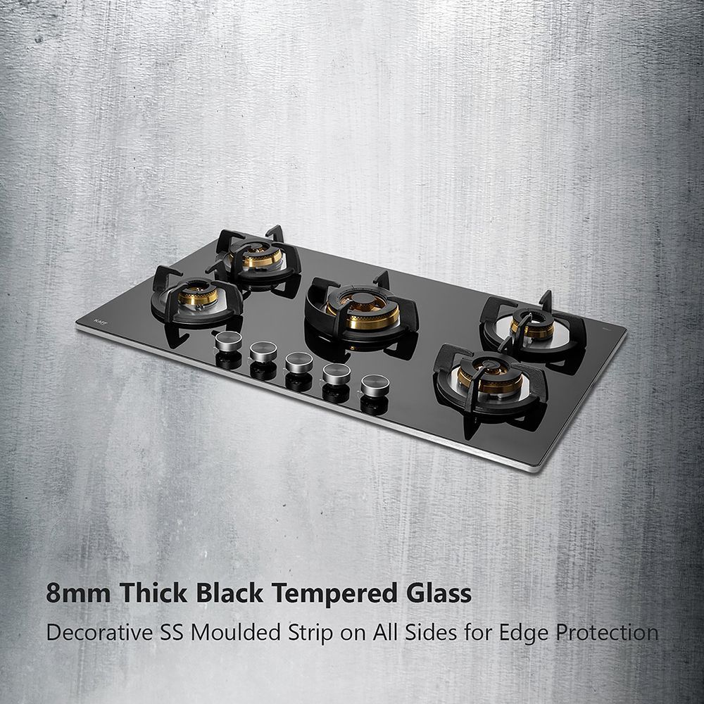 KAFF Bellini-F Tempered Glass Top 5 Burner Automatic Electric Hob (Flame Failure Device, Black)_11