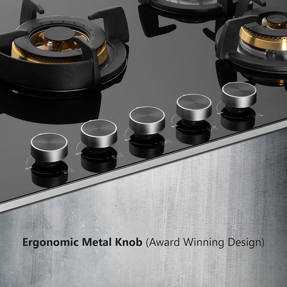 KAFF Bellini-F Tempered Glass Top 5 Burner Automatic Electric Hob (Flame Failure Device, Black)_12