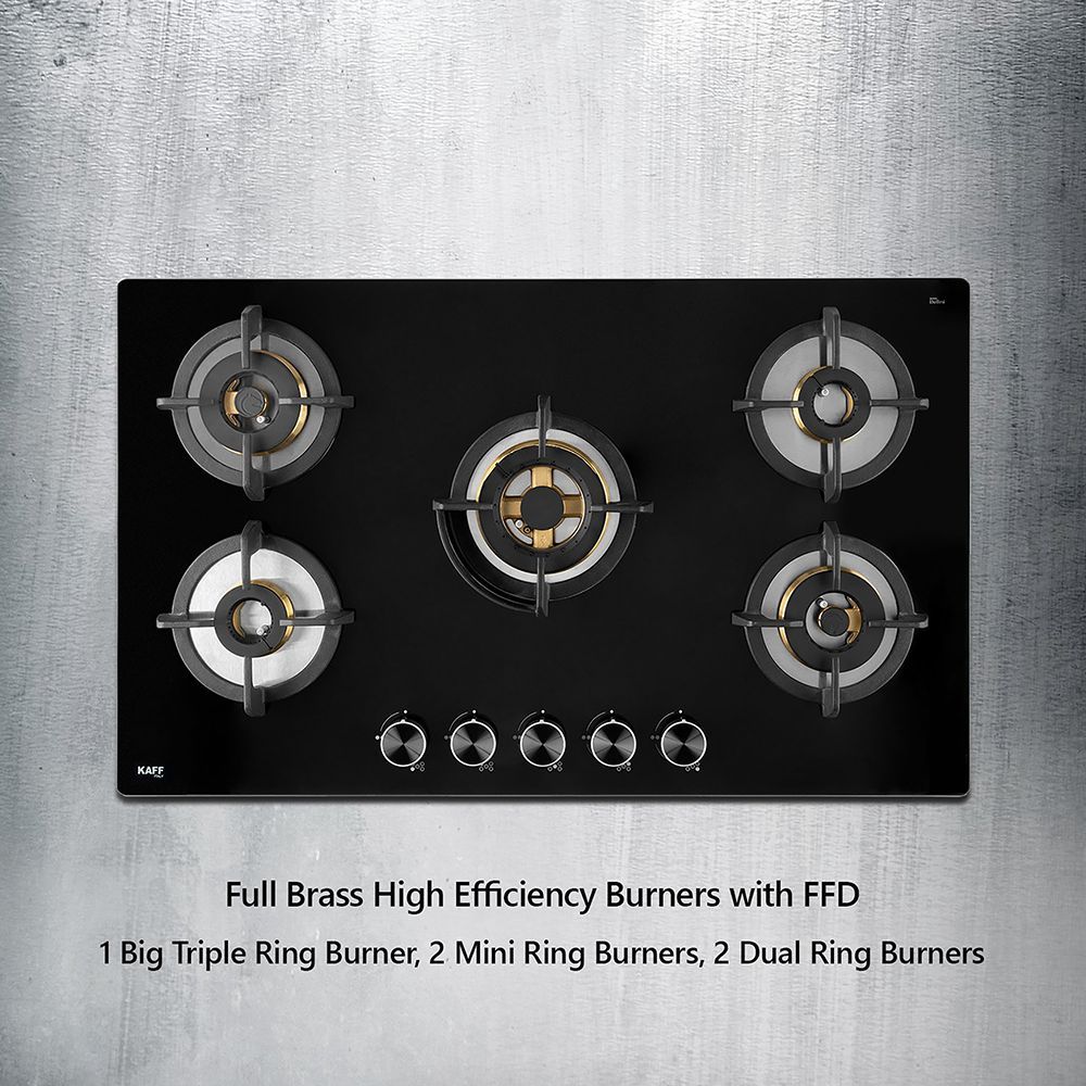 KAFF Bellini-F Tempered Glass Top 5 Burner Automatic Electric Hob (Flame Failure Device, Black)_15