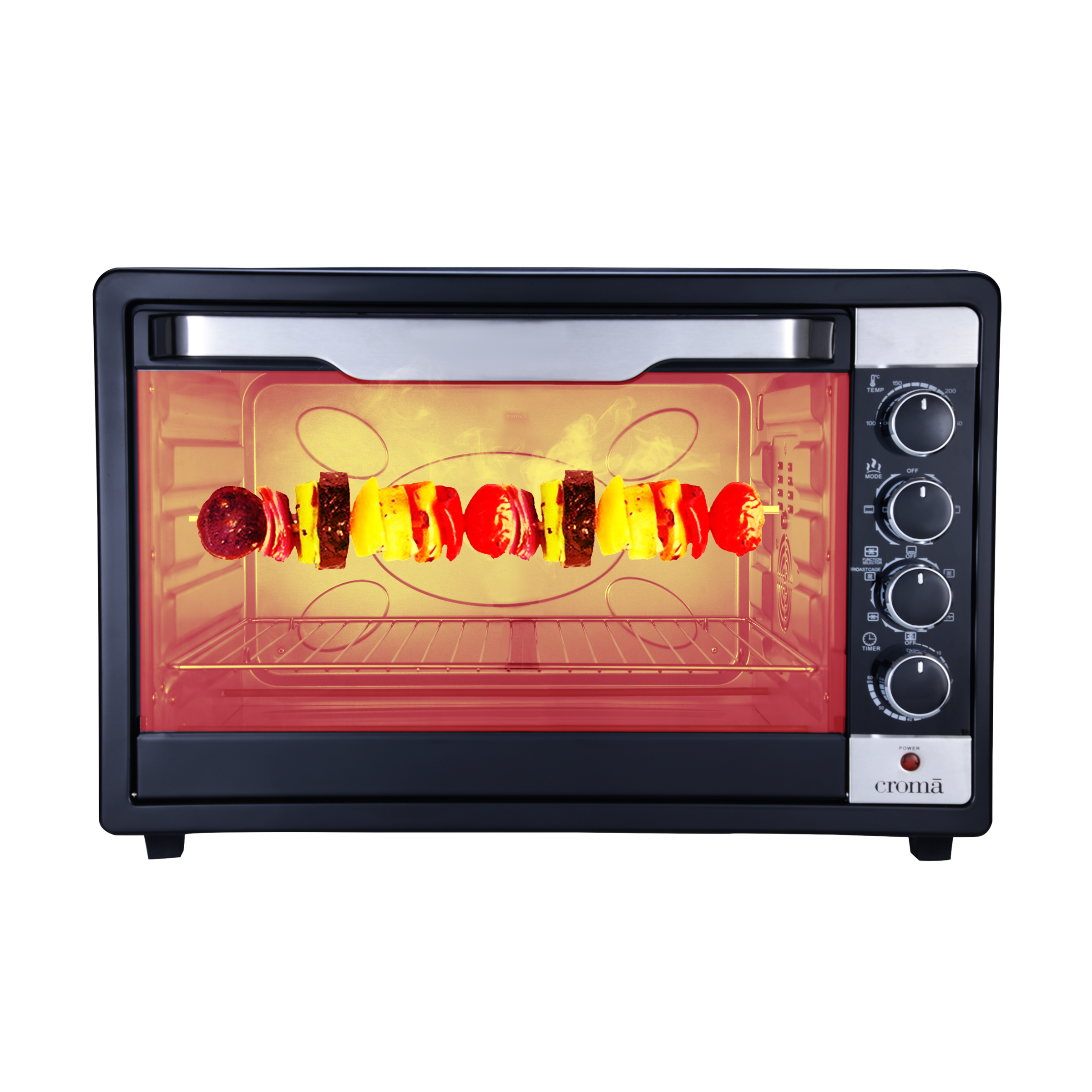 Croma 63L Oven Toaster Grill with Motorised Rotisserie (CRLO63LOGA017802, Black)_1