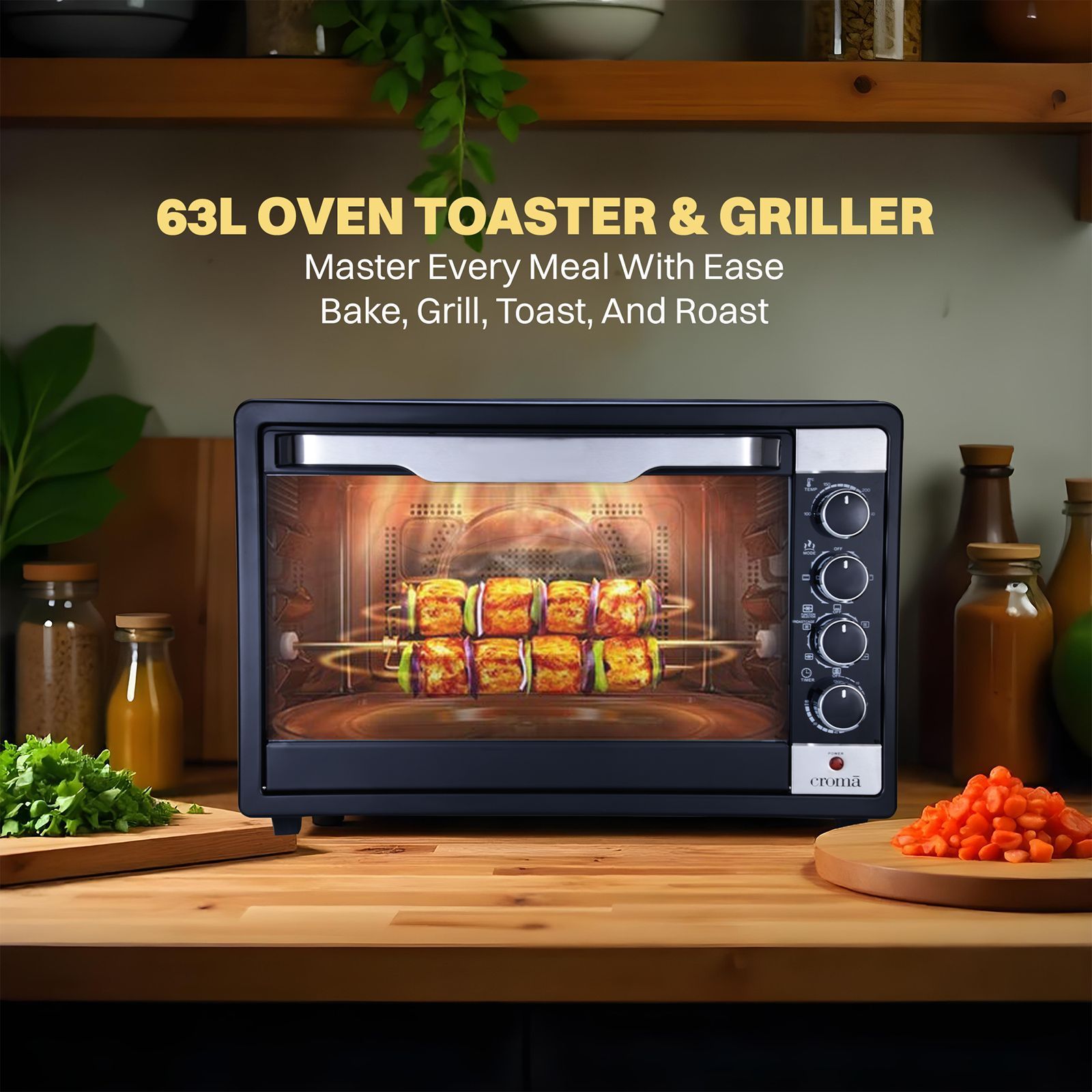 Croma 63L Oven Toaster Grill with Motorised Rotisserie (CRLO63LOGA017802, Black)_18