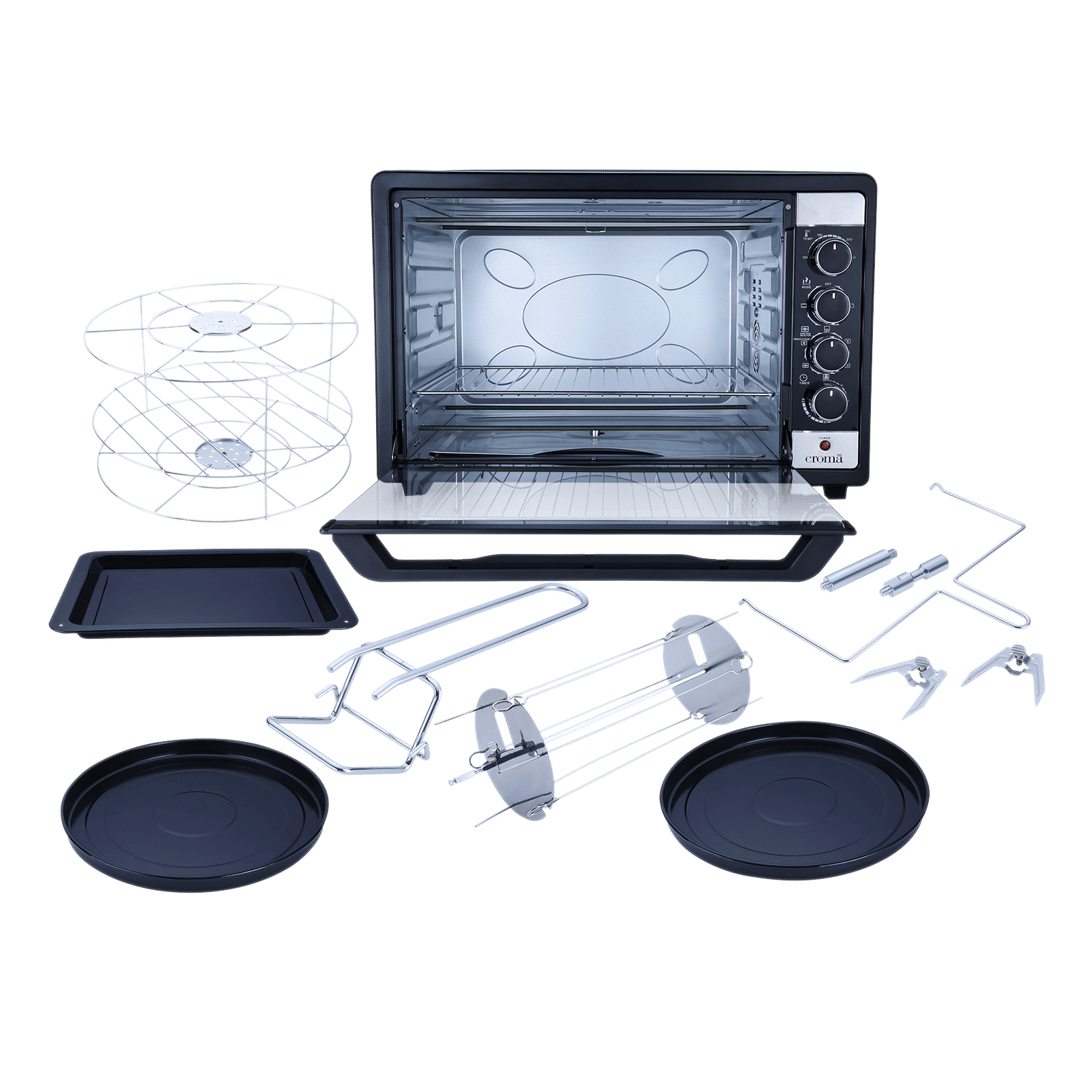 Croma 63L Oven Toaster Grill with Motorised Rotisserie (CRLO63LOGA017802, Black)_9