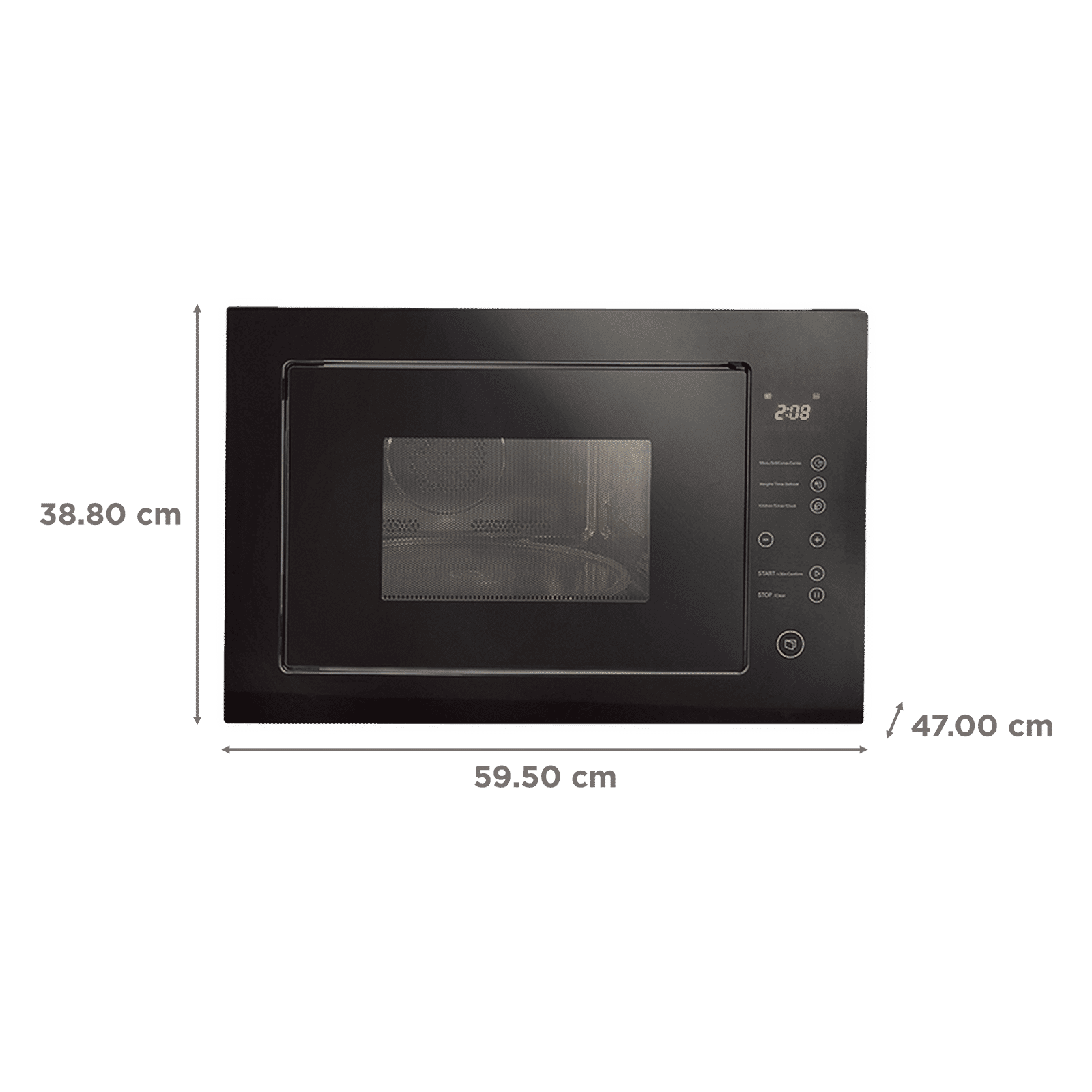 Kutchina Radianz 25L 60m Built-in Microwave with 10 Autocook Menus (200, Black)_2