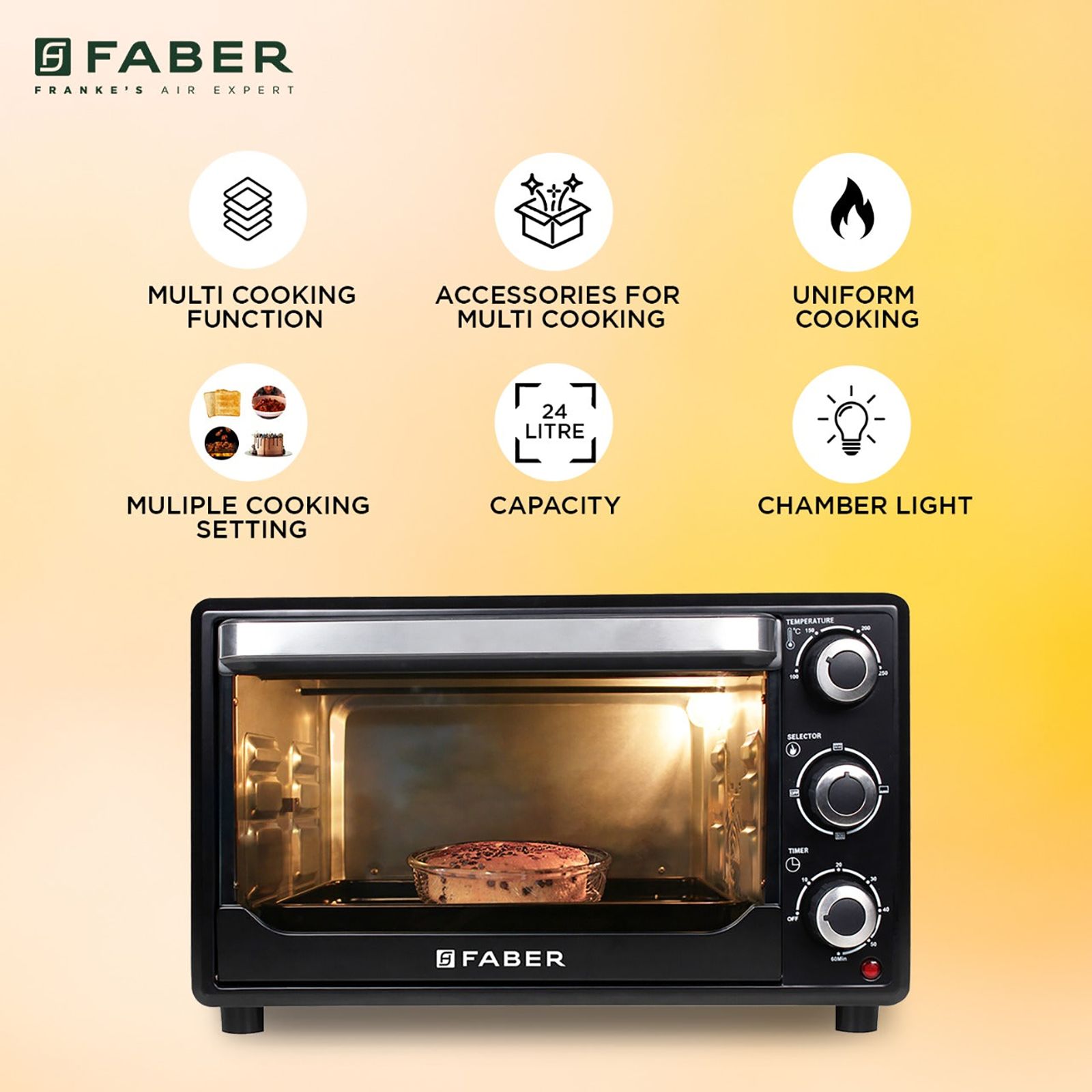 FABER FOTG 24L Oven Toaster Grill with Motorized Rotisserie (Black) FABER FOTG 24L Oven Toaster Grill with Motorized Rotisserie (Black)_15