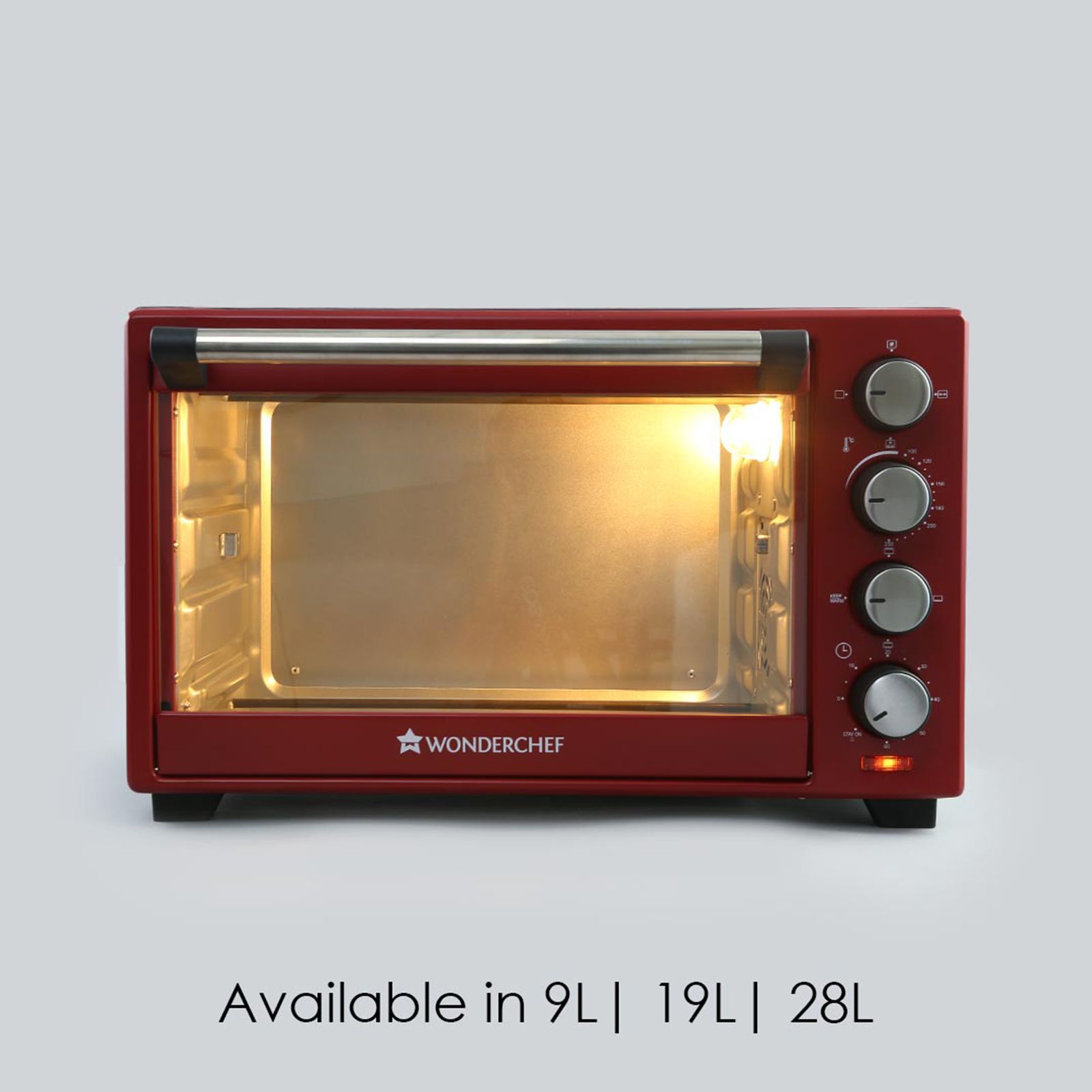 WONDERCHEF Crimson Edge 28L Oven Toaster Grill with Cutting Edge Technology (Red)_11