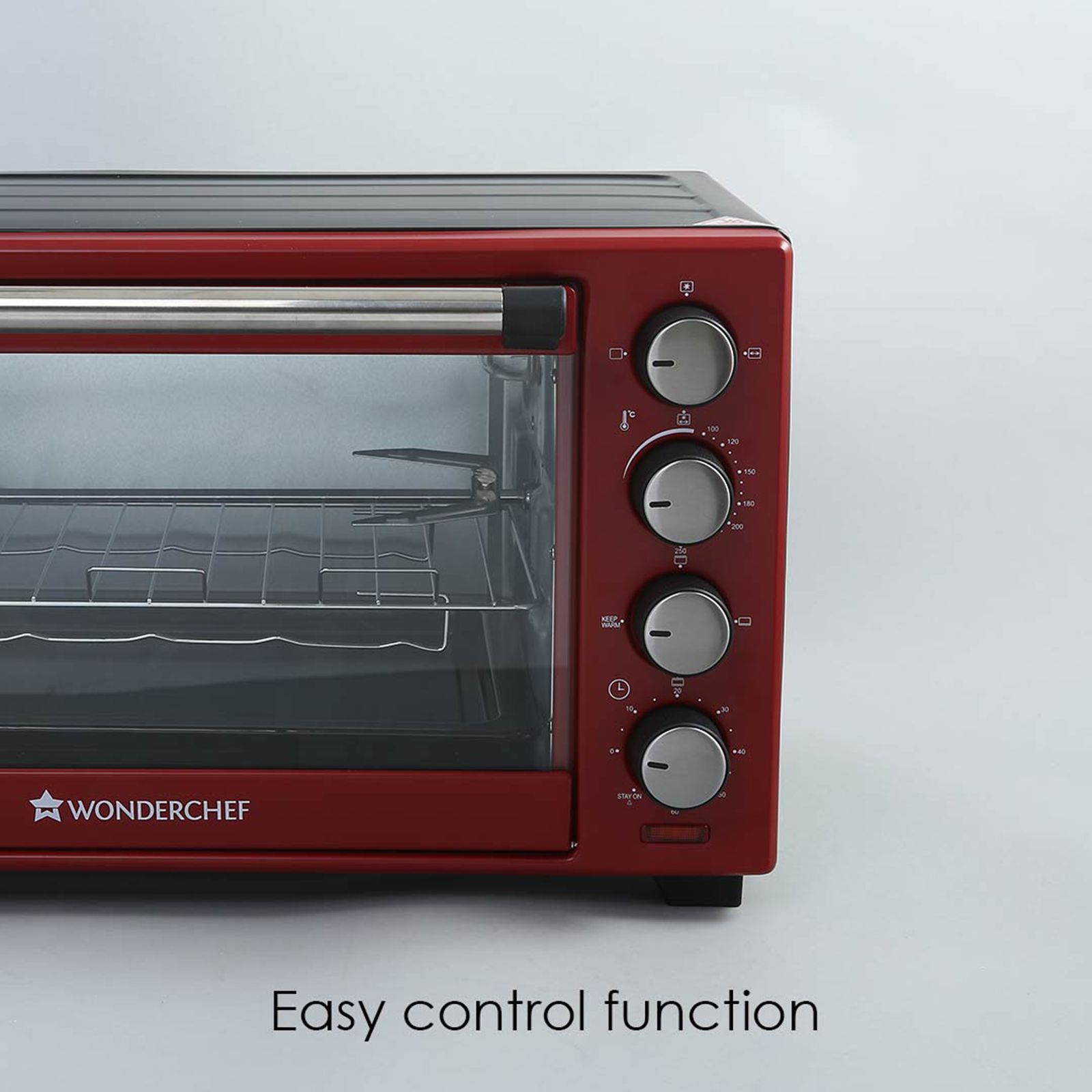 WONDERCHEF Crimson Edge 28L Oven Toaster Grill with Cutting Edge Technology (Red)_15