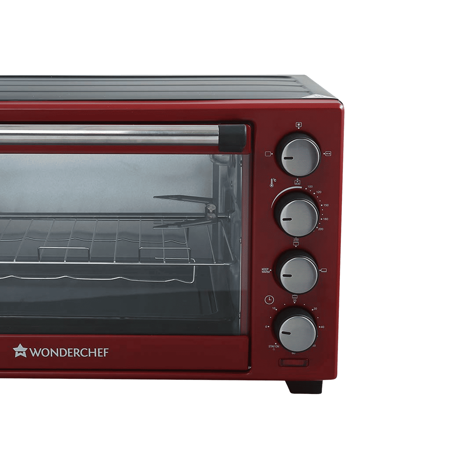 WONDERCHEF Crimson Edge 28L Oven Toaster Grill with Cutting Edge Technology (Red)_4