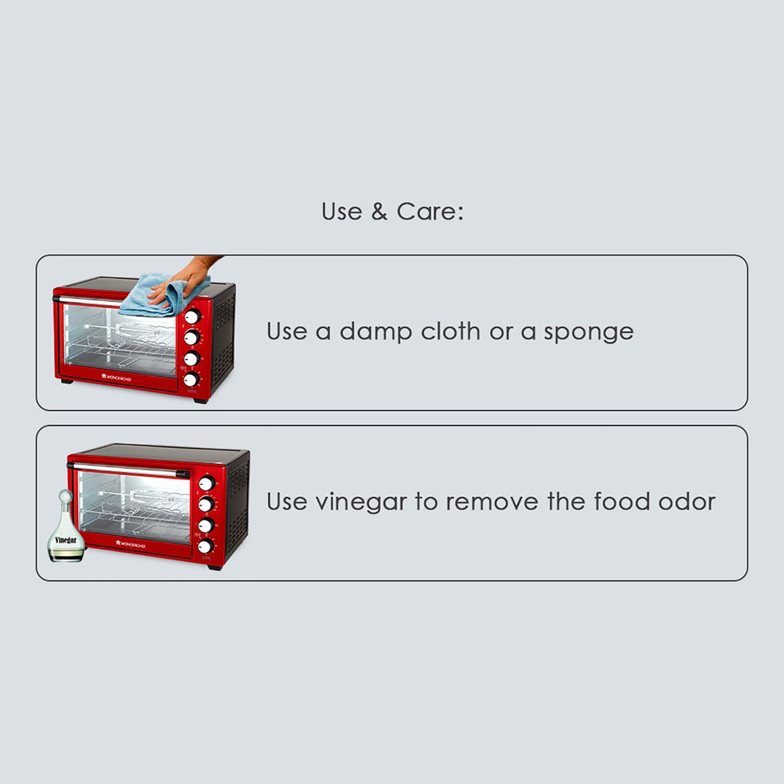 WONDERCHEF Crimson Edge 28L Oven Toaster Grill with Cutting Edge Technology (Red)_8