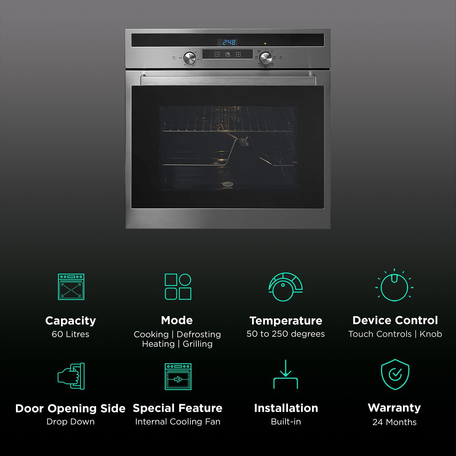 KAFF Series Collection 60L Built-in Electric Microwave Oven with Multi Programming Mode (Black) KAFF Series Collection 60L Built-in Electric Microwave Oven with Multi Programming Mode (Black)_3