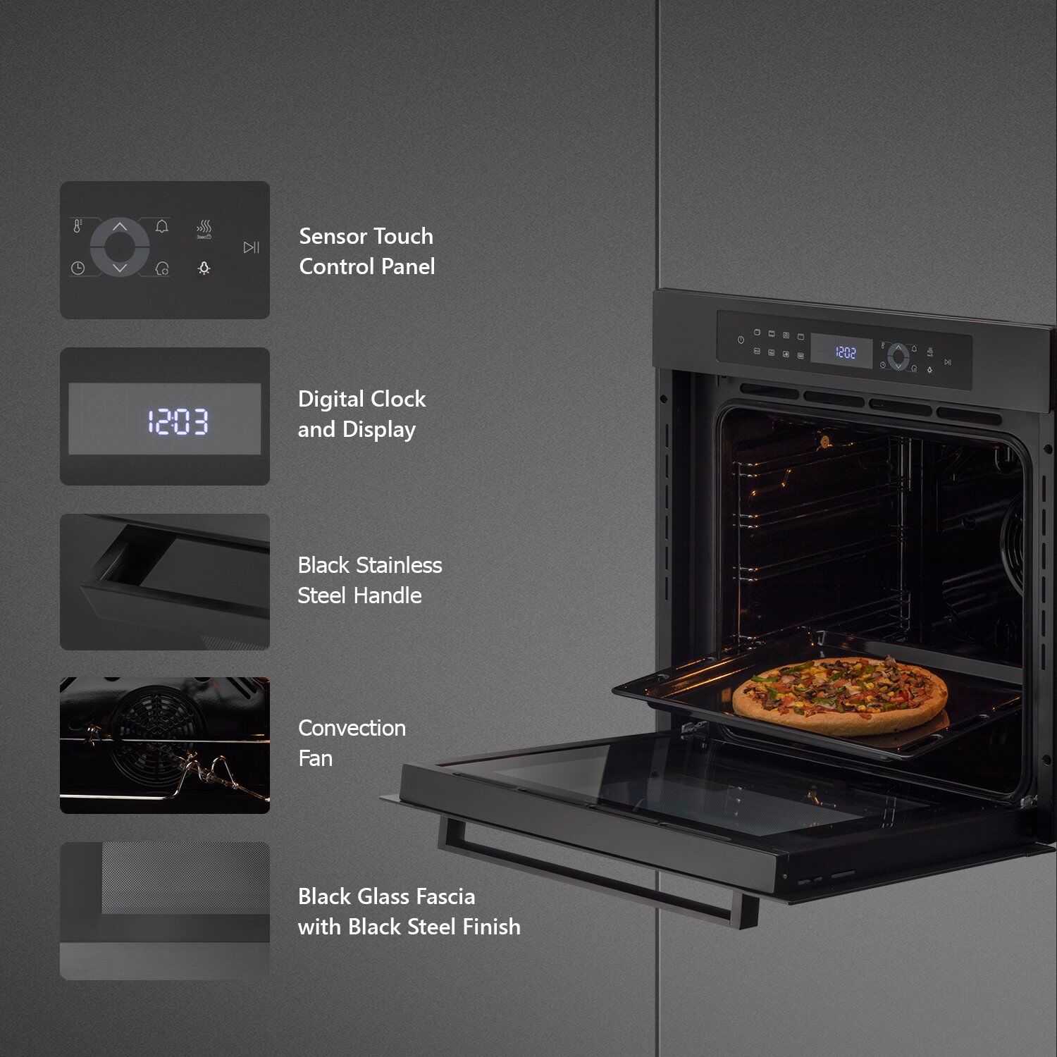 KAFF Series Cassino 73L 60cm Oven Toaster Grill with Memory Function (CSOV6BSN, Black) KAFF Series Cassino 73L 60cm Oven Toaster Grill with Memory Function (CSOV6BSN, Black)_12