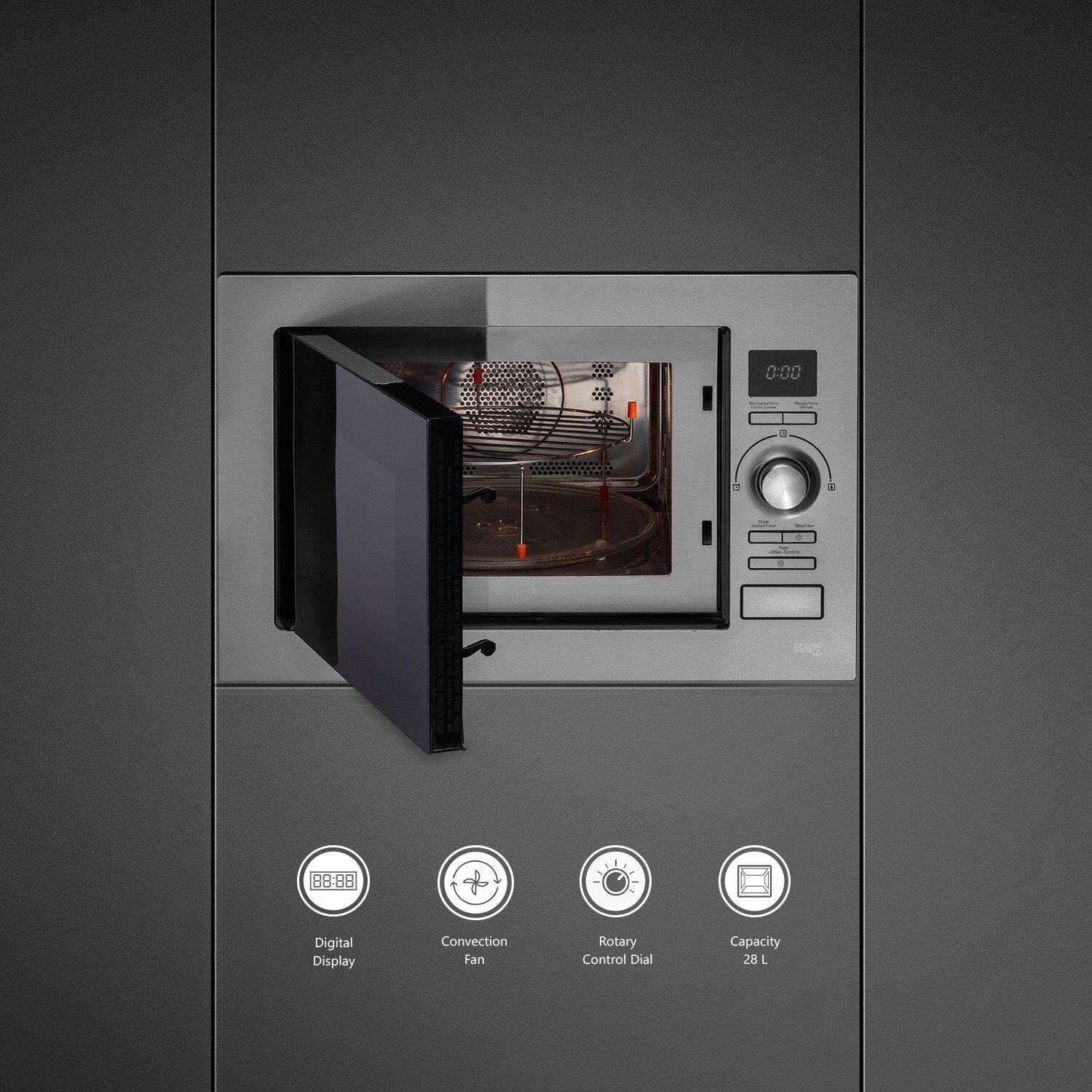 KAFF 28L Built-in Microwave with Autocook Menus (KB4A, Silver) KAFF 28L Built-in Microwave with Autocook Menus (KB4A, Silver)_7