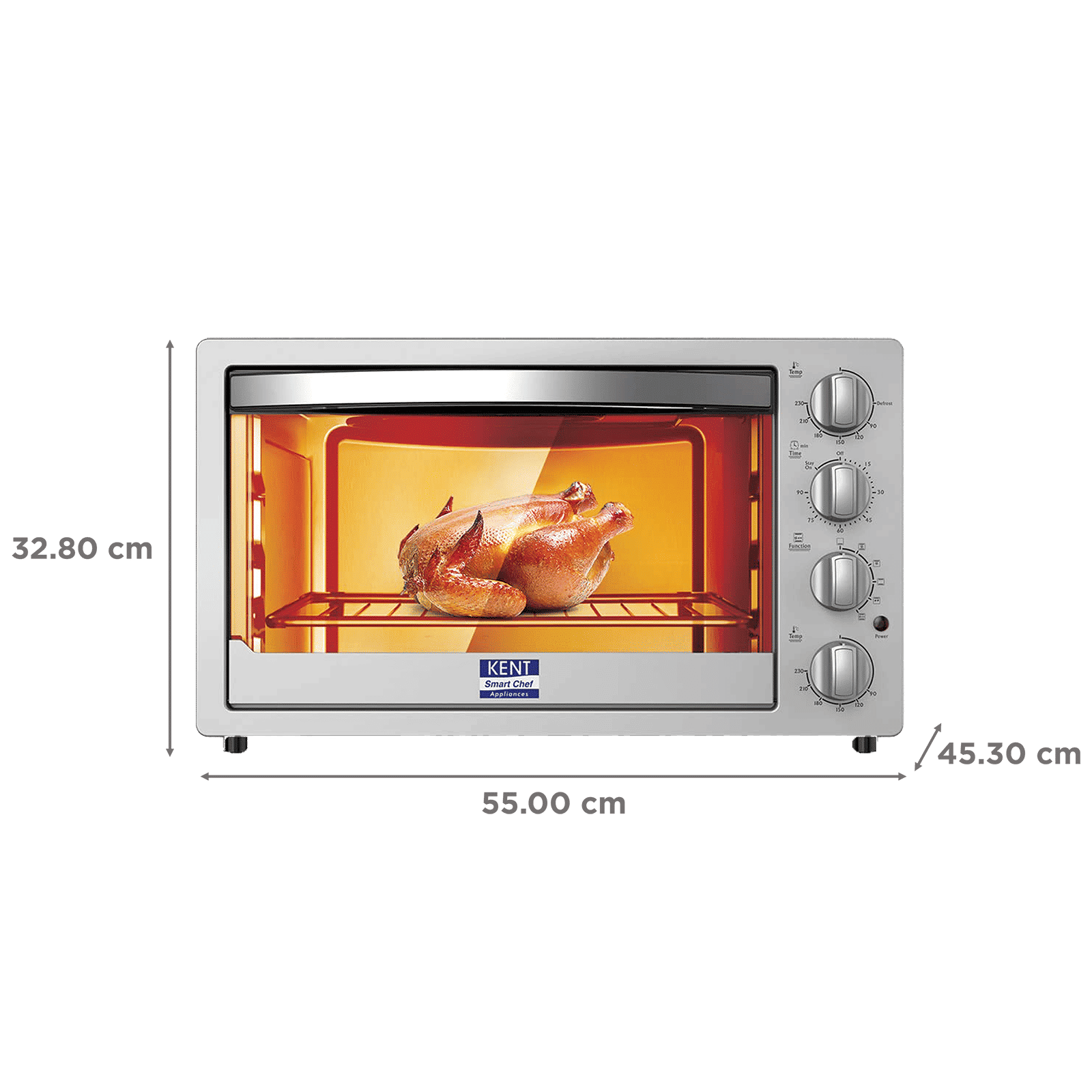 KENT 42L Oven Toaster Grill with Rotisserie & Convection Function (16080, Silver) KENT 42L Oven Toaster Grill with Rotisserie & Convection Function (16080, Silver)_2