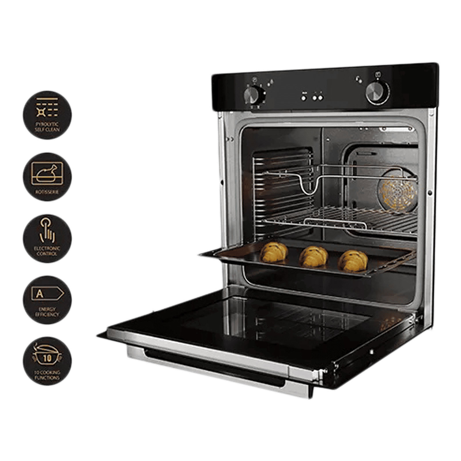 Crompton GrandArt 78L Built-in Microwave Oven with Catalytic Enamel Panel (Midnight Black)_10