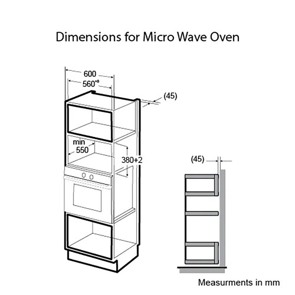 Crompton Voila 20L Built-in Solo Microwave Oven with 8 Autocook Menus (MWO-VOSOL20L-MBL, Midnight Black)_5