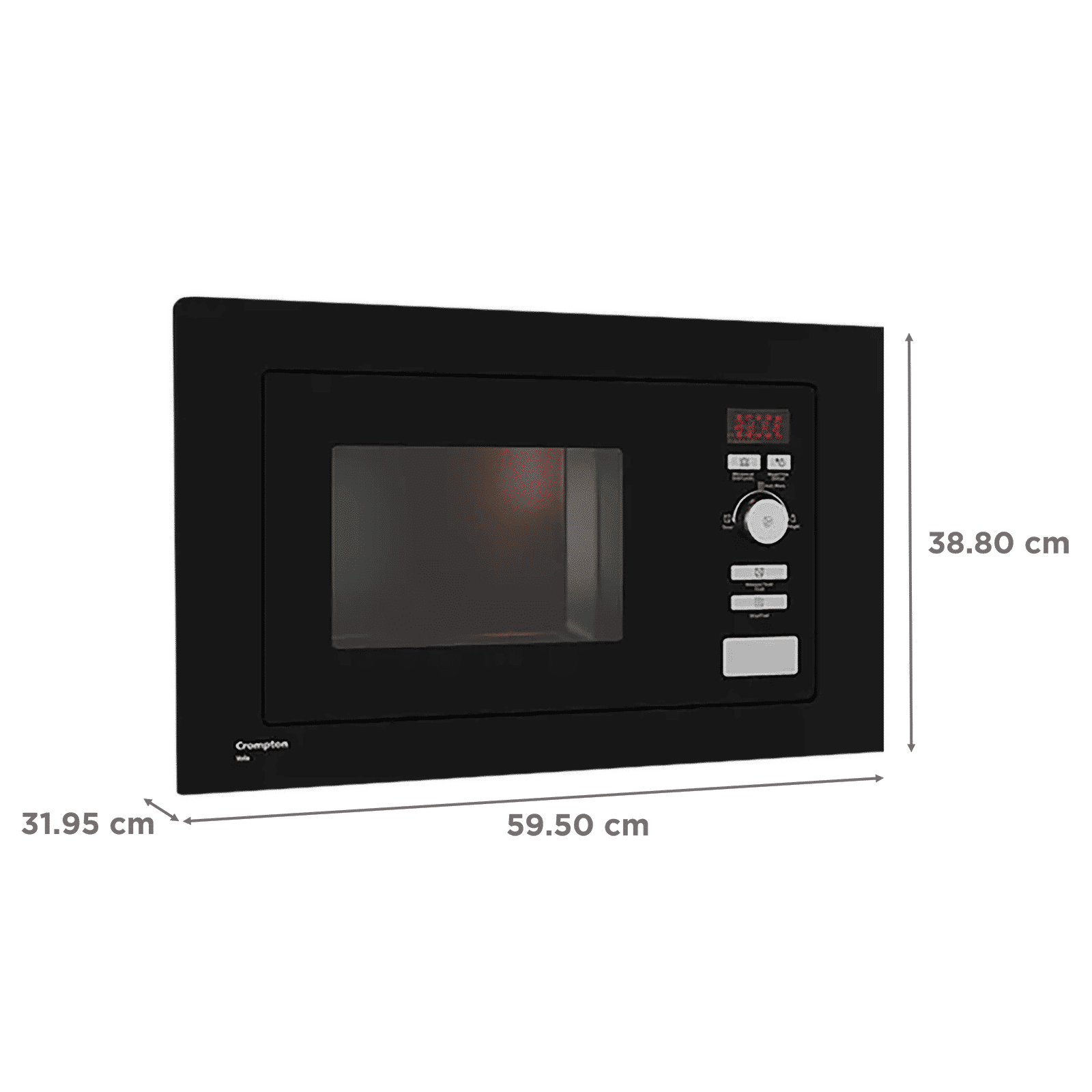 Crompton Voila 20L Built-in Solo Microwave Oven with 8 Autocook Menus (MWO-VOSOL20L-MBL, Midnight Black)_2