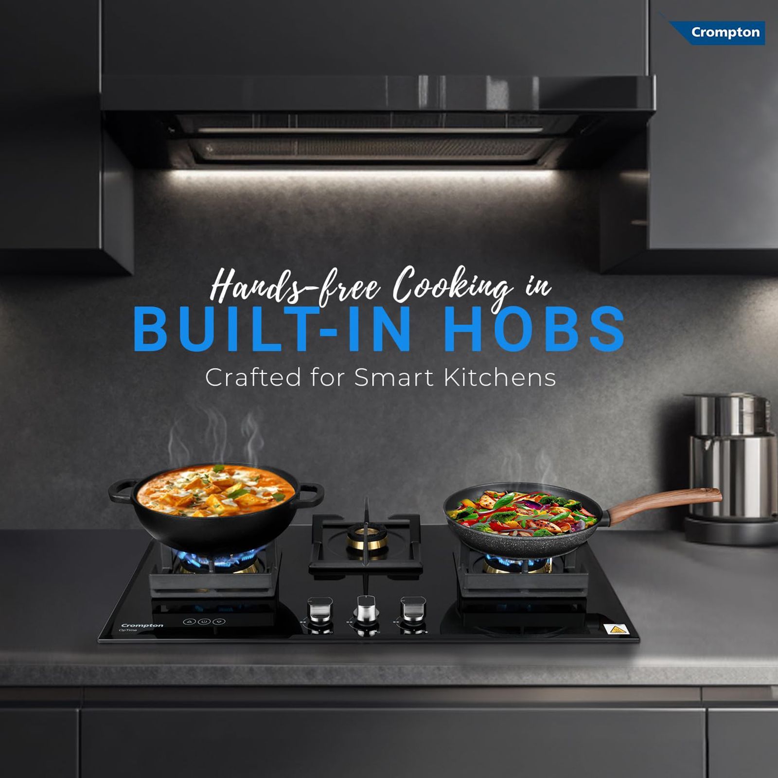 Crompton Optime Toughened Glass Top 3 Burner Automatic Hob (3D Flame Technology, Midnight Black)_15