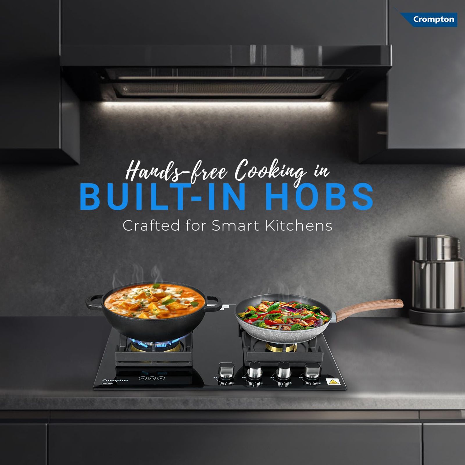 Crompton Optime Toughened Glass Top 4 Burner Automatic Hob (3D Flame Technology, Midnight Black)_16