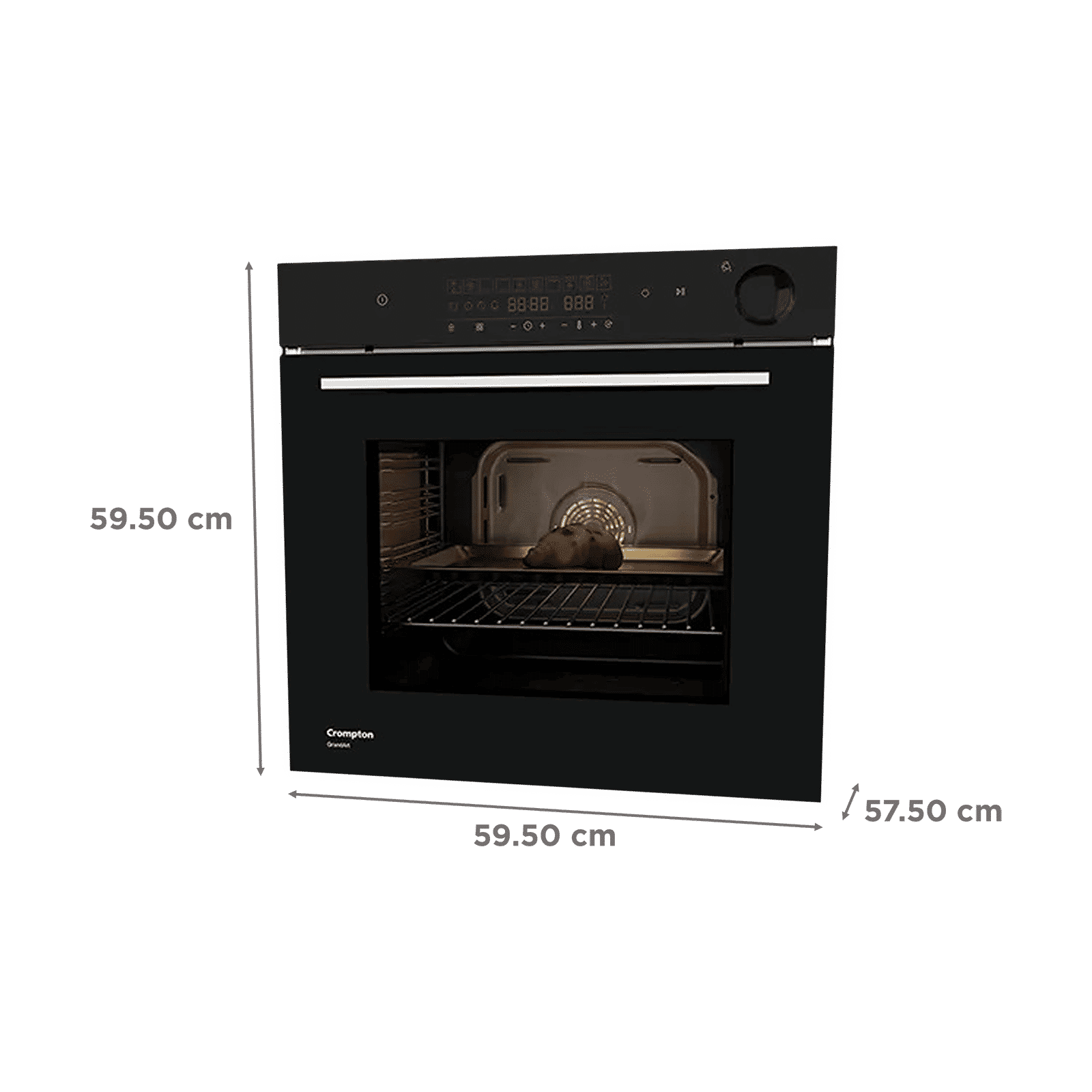 Crompton GrandArt 78L Built-in Microwave Oven with 3D Heating Technology (Midnight Black)_2