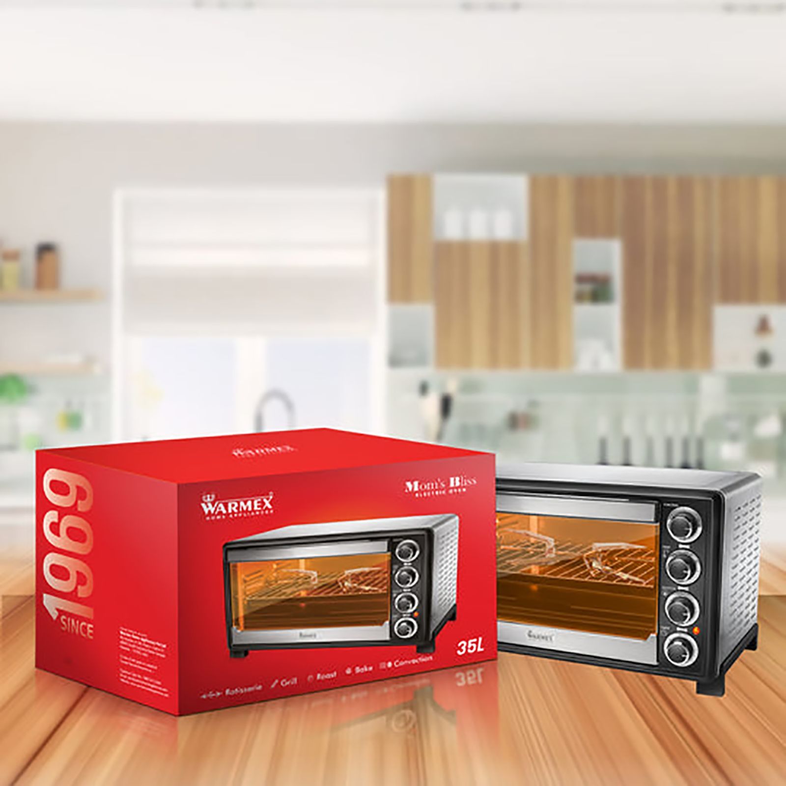 WARMEX MB35L 35L Oven Toaster Grill with 14 Autocook Menus (Black)_8