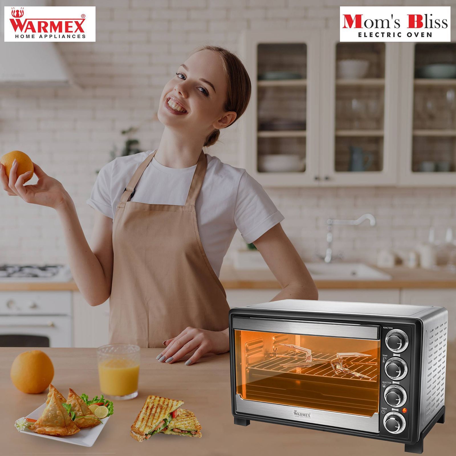 WARMEX MB35L 35L Oven Toaster Grill with 14 Autocook Menus (Black)_14