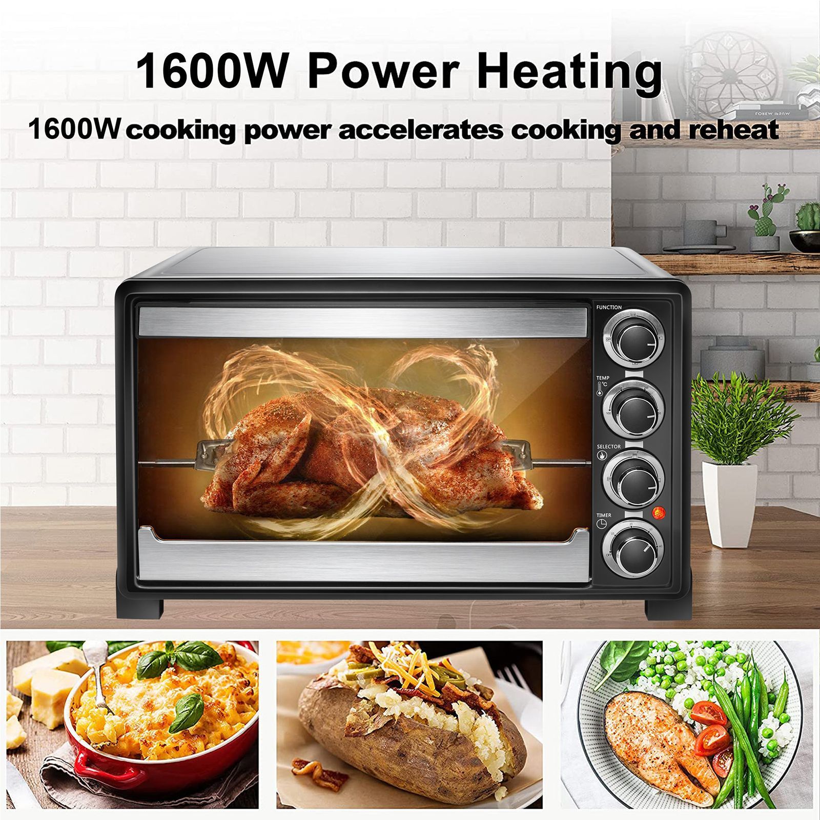 WARMEX MB35L 35L Oven Toaster Grill with 14 Autocook Menus (Black)_16