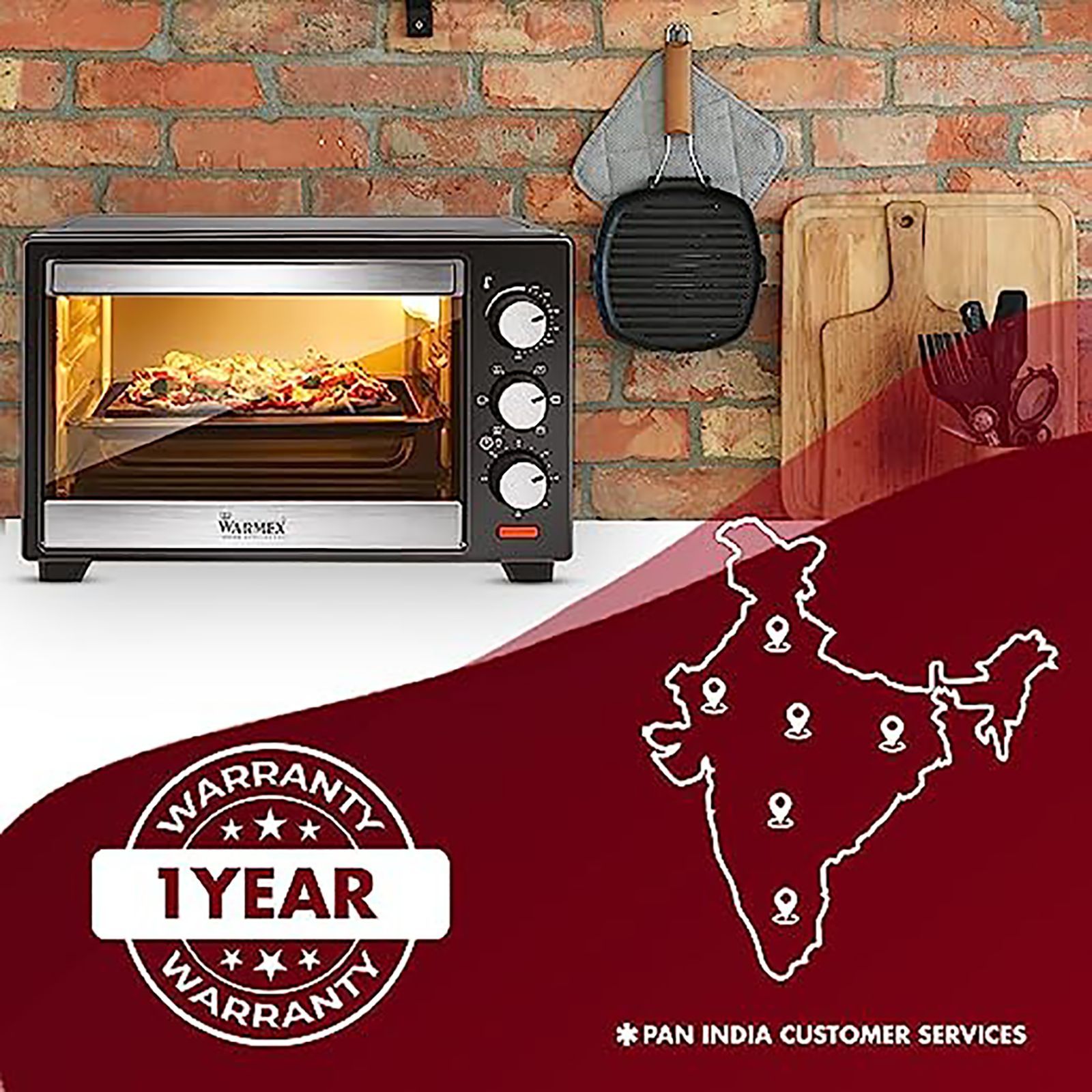 WARMEX MB20L 20L Oven Toaster Grill with 14 Autocook Menus (Black) WARMEX MB20L 20L Oven Toaster Grill with 14 Autocook Menus (Black)_7